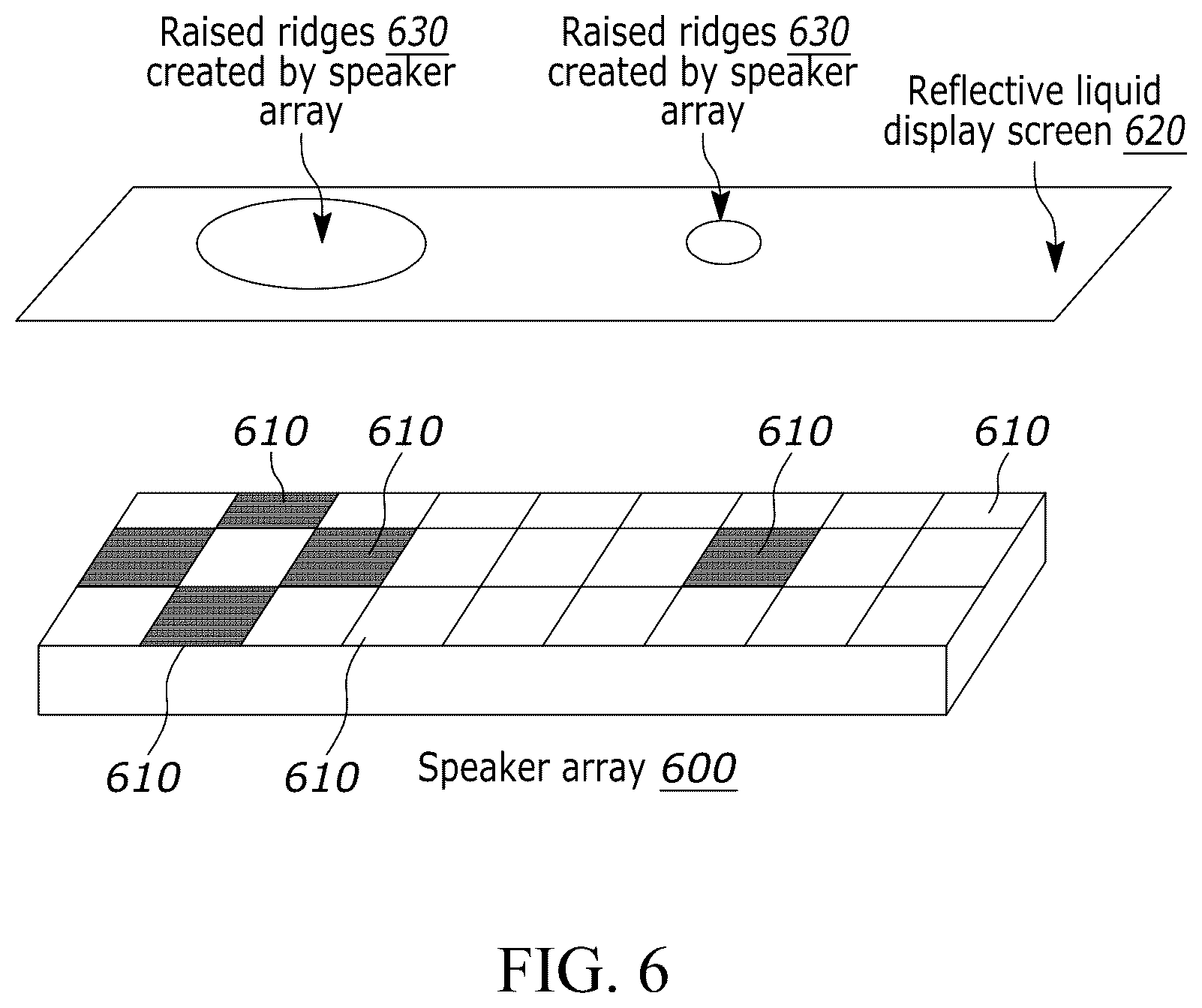 Patent US12614484 Figure 5 – Real-time updateable audio resonance specular holographic display