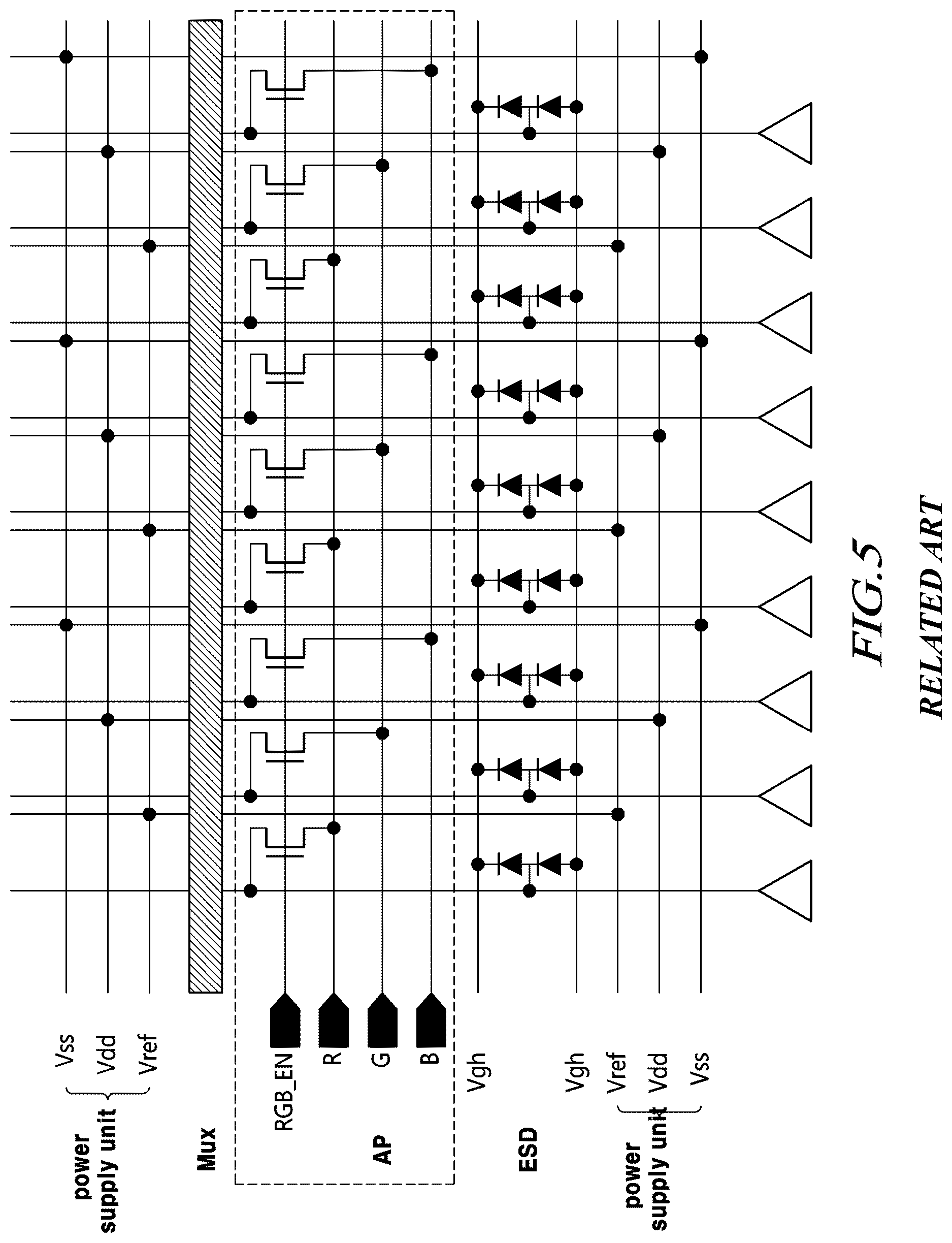 Patent US12614485 Figure 5 – Lighting inspection circuit and display device including the same