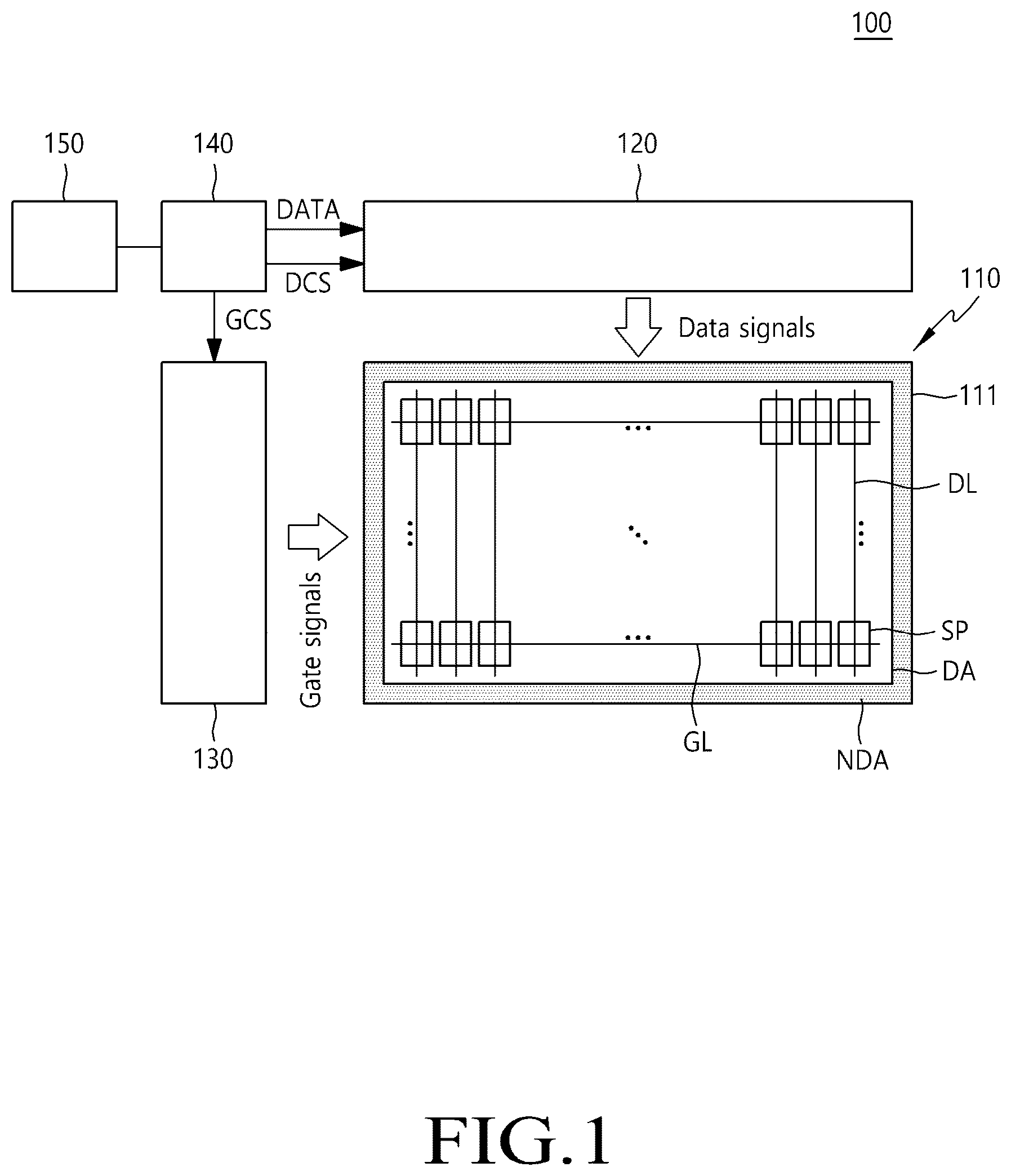 Patent US12614487 Figure 1 – Stretchable display device and stretchable panel driving circuit