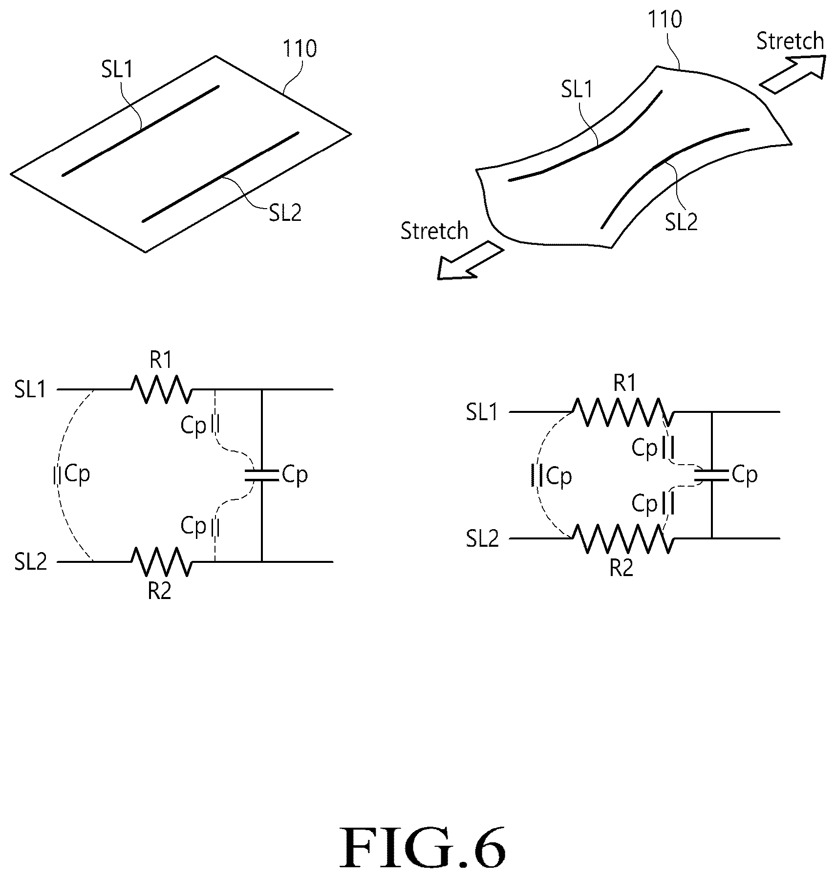 Patent US12614487 Figure 8 – Stretchable display device and stretchable panel driving circuit