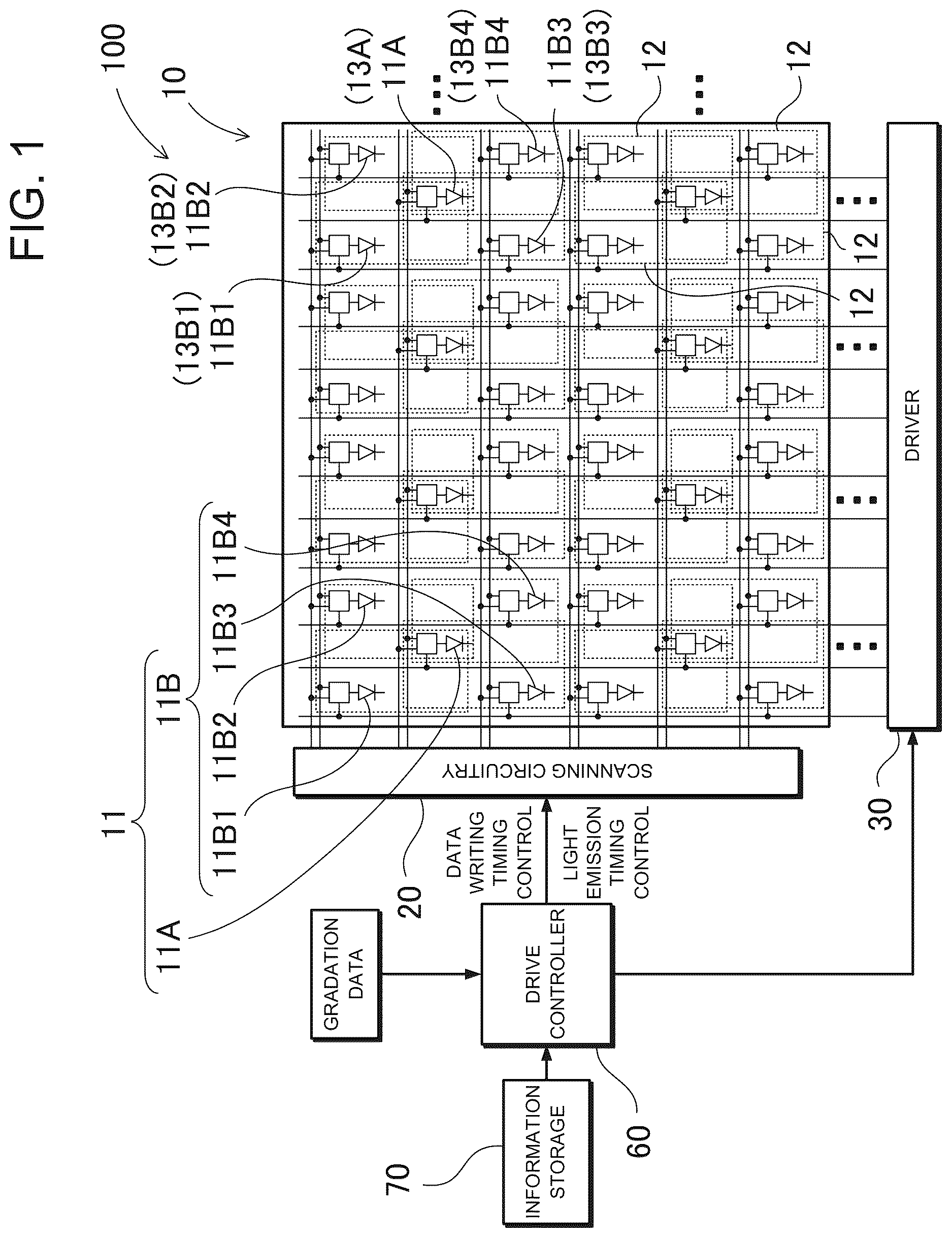 Patent US12614500 — Light-emitting device and method for driving the same — Figure 1