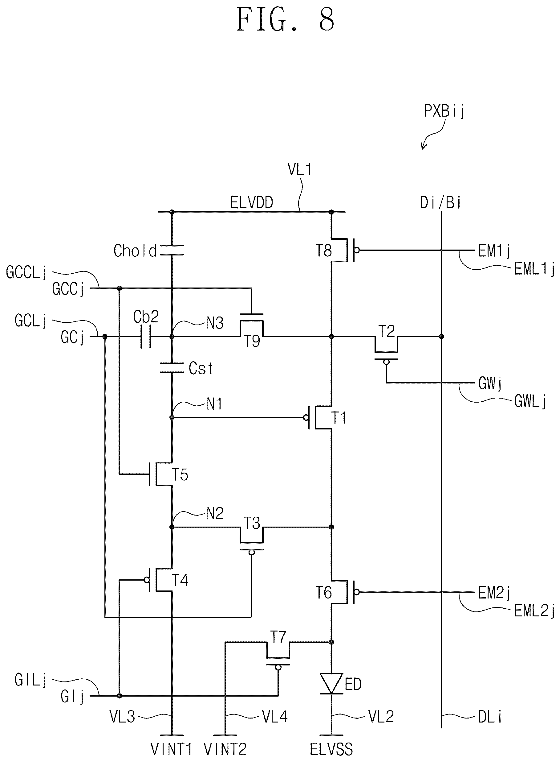 Patent US12614506 Figure 11 – Pixel and display device