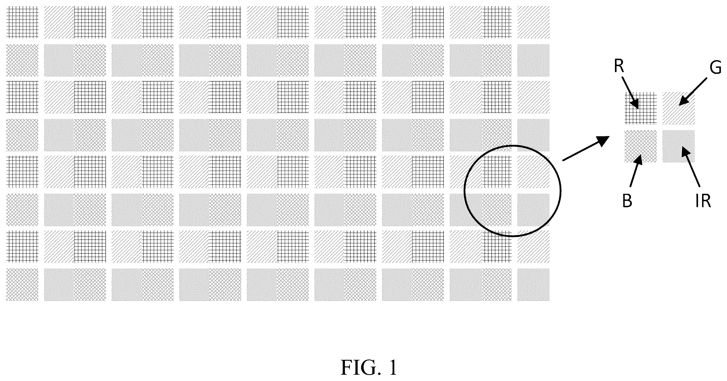 Patent US12614507 — LED display containing LEDs emitting invisible light — Figure 1
