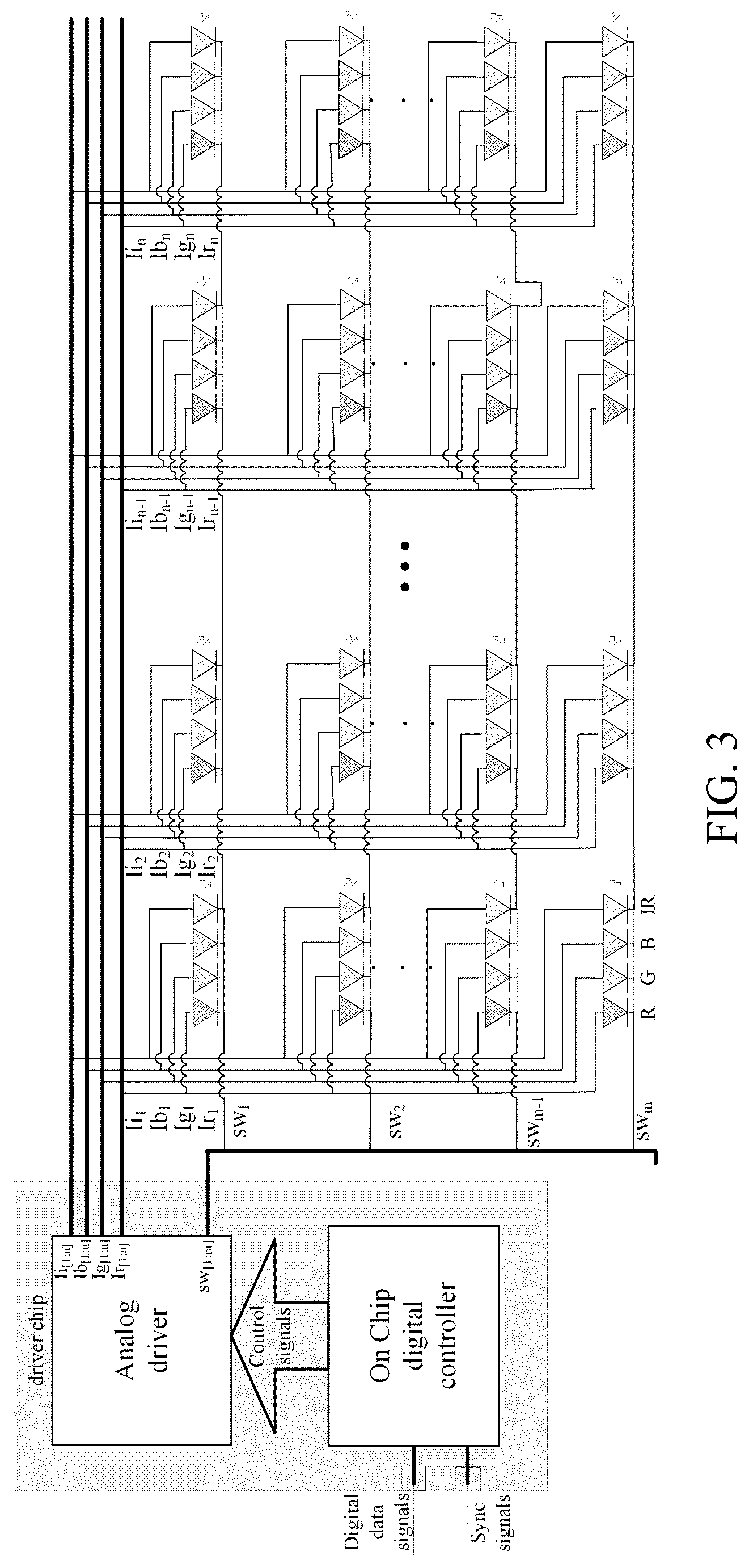 Patent US12614507 Figure 3 – LED display containing LEDs emitting invisible light