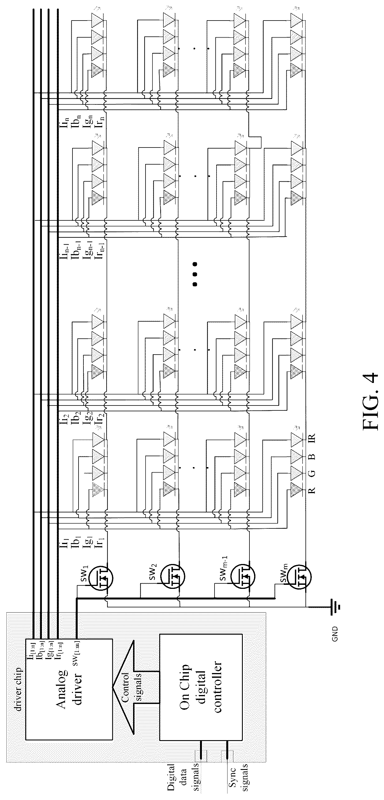 Patent US12614507 Figure 4 – LED display containing LEDs emitting invisible light
