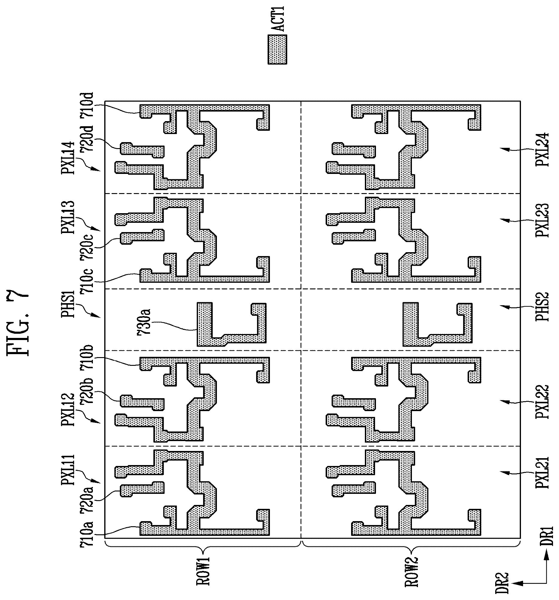 Patent US12614510 Figure 7 – Display device, electronic device including the same, and method of manufacturing the same