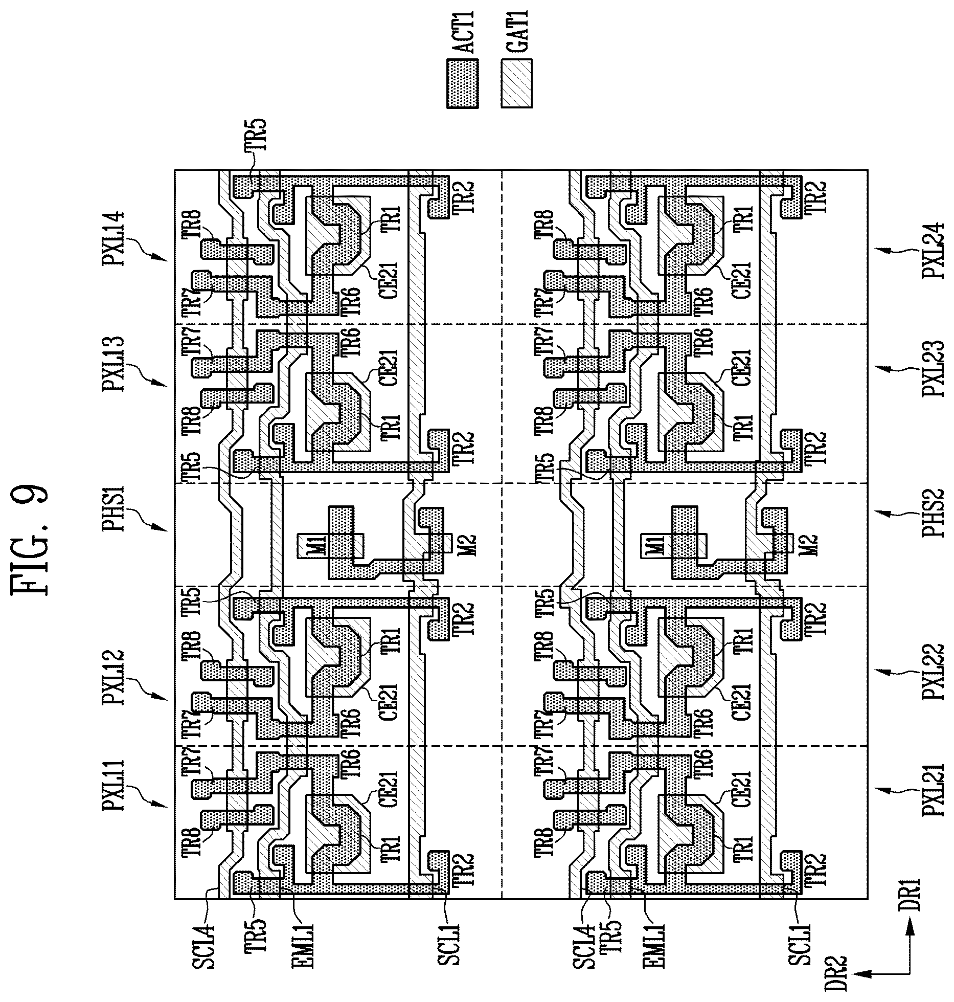 Patent US12614510 Figure 9 – Display device, electronic device including the same, and method of manufacturing the same