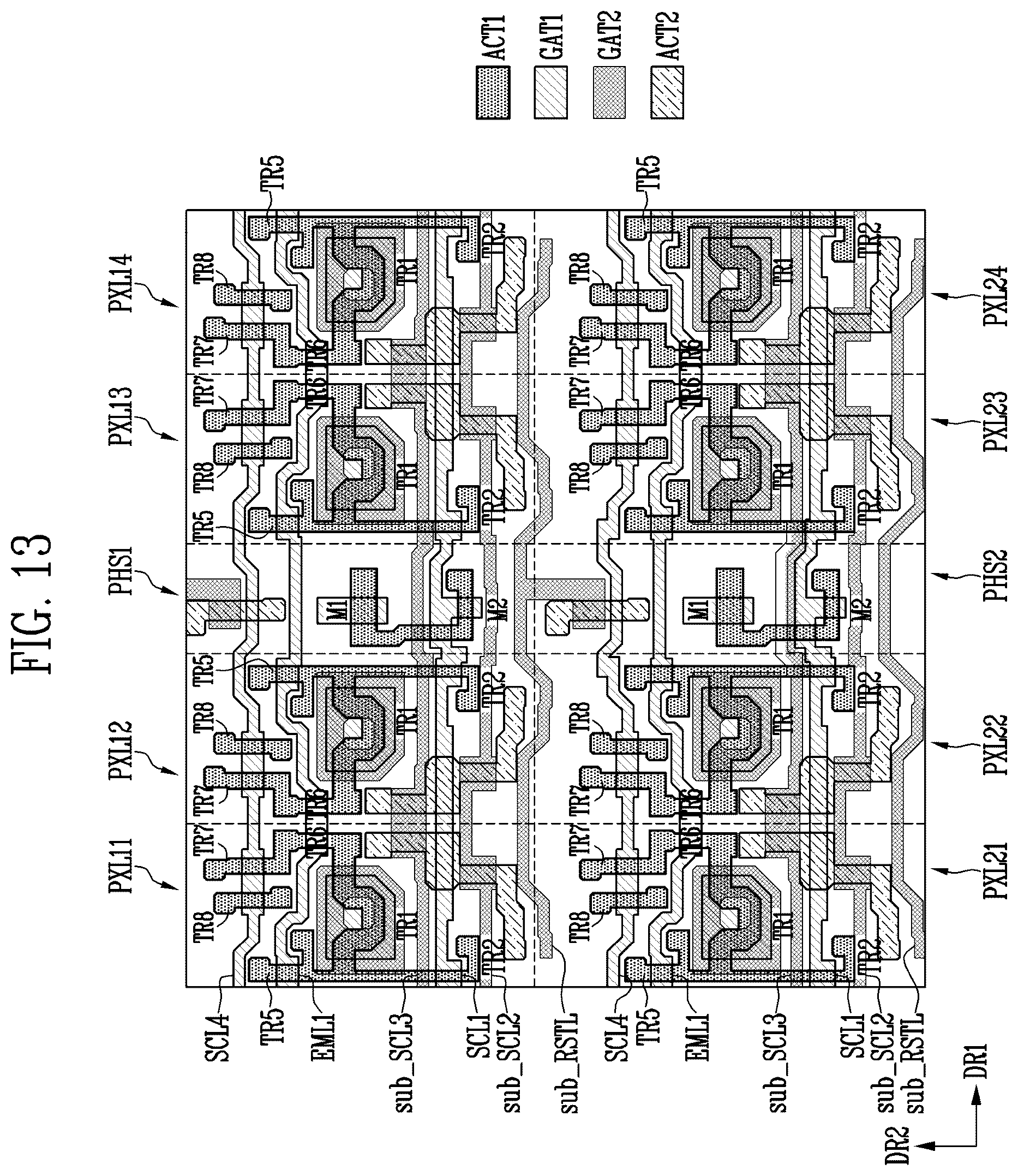 Patent US12614510 Figure 13 – Display device, electronic device including the same, and method of manufacturing the same