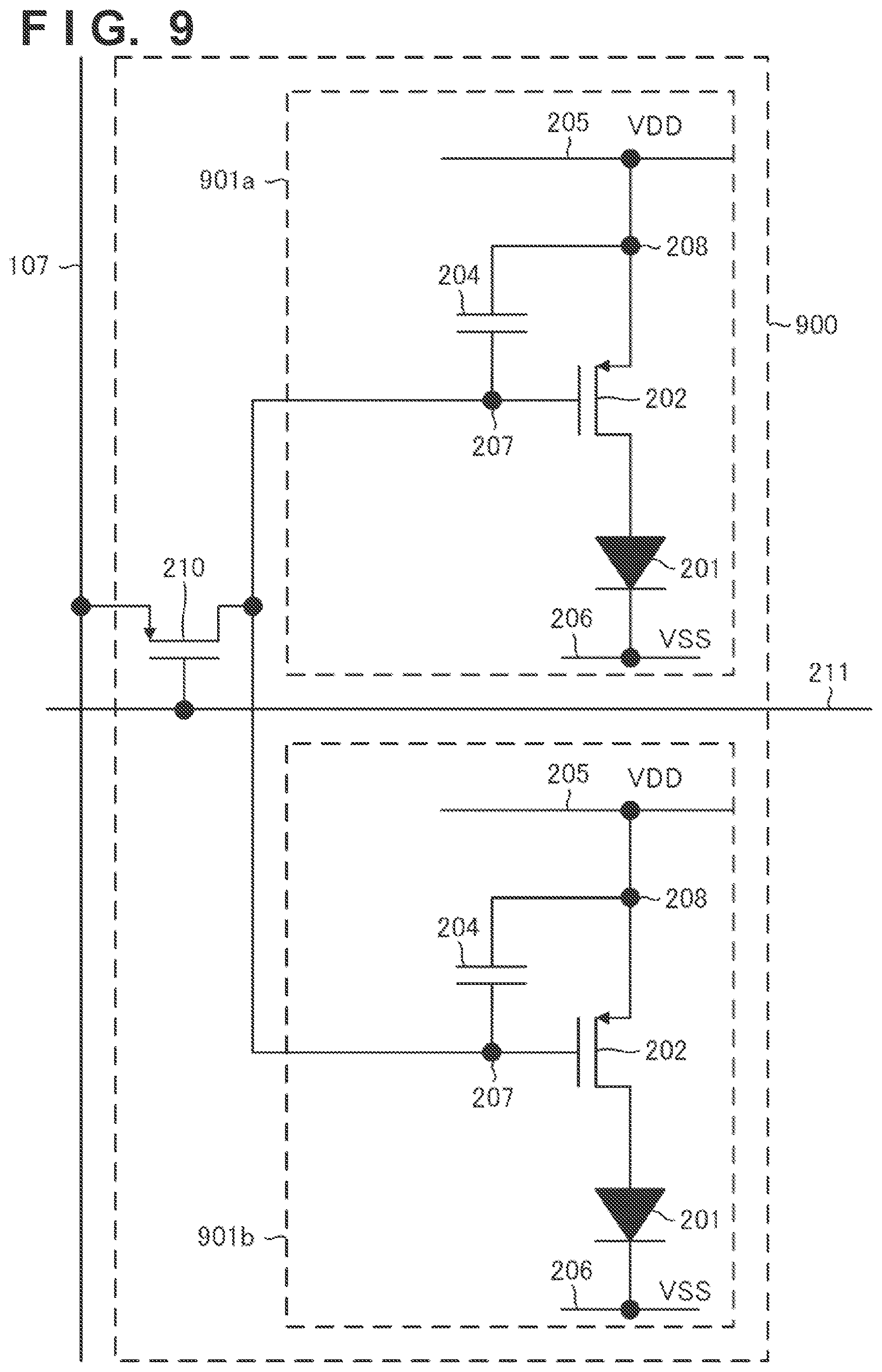 Patent US12614517 Figure 9 – Light emitting device, photoelectric conversion device, and electronic apparatus