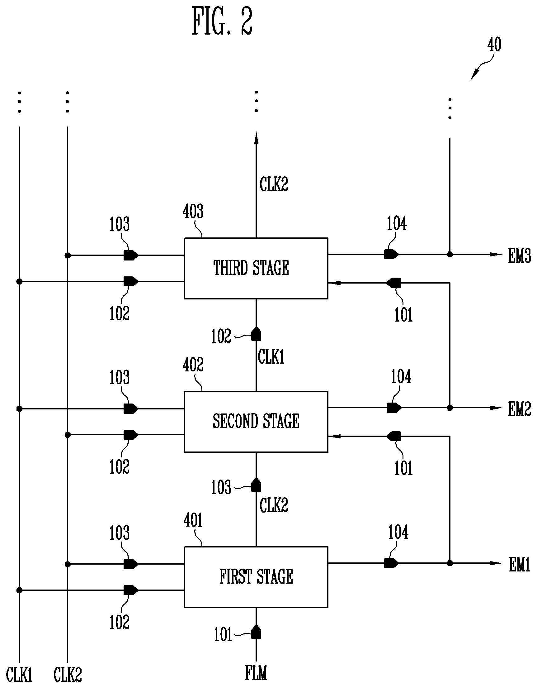 Patent US12614520 Figure 2 – Stage and emission control driver having the same