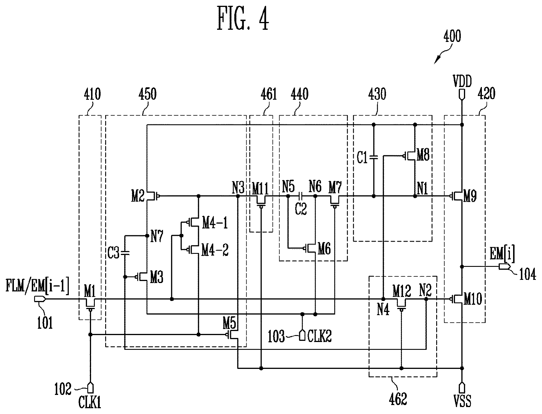 Patent US12614520 Figure 4 – Stage and emission control driver having the same