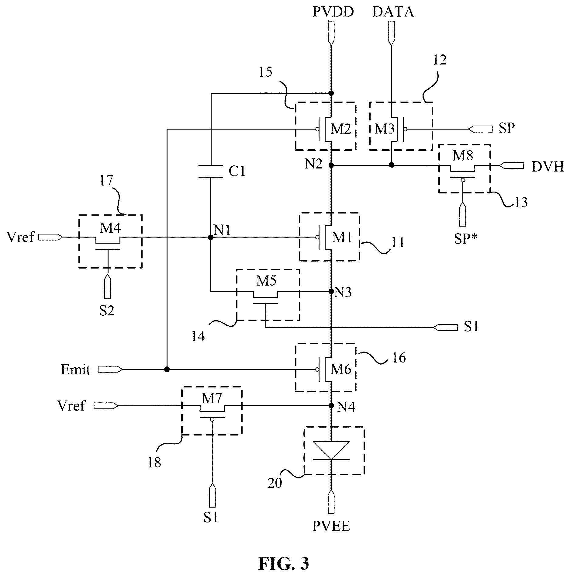Patent US12614521 Figure 3 – Display panel and display device