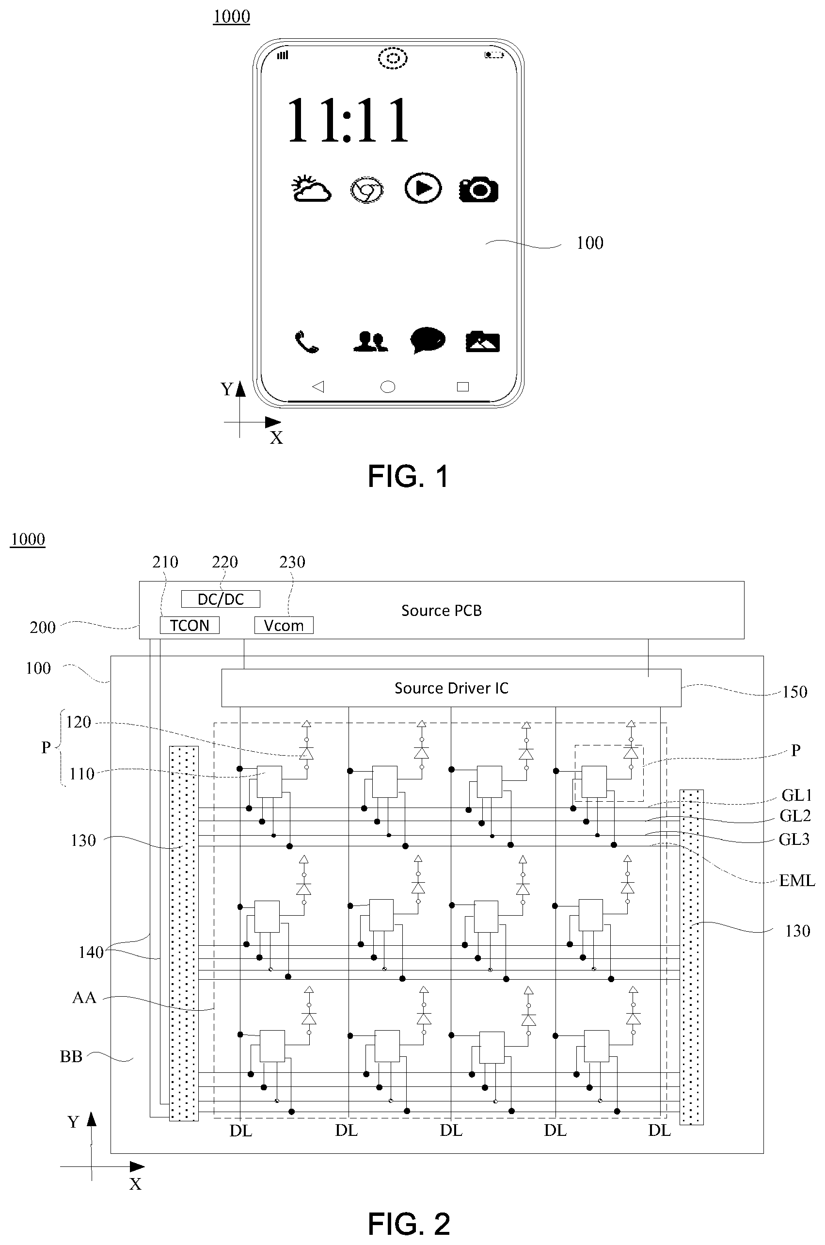 Patent US12614523 Figure 1 – Display panel and display apparatus