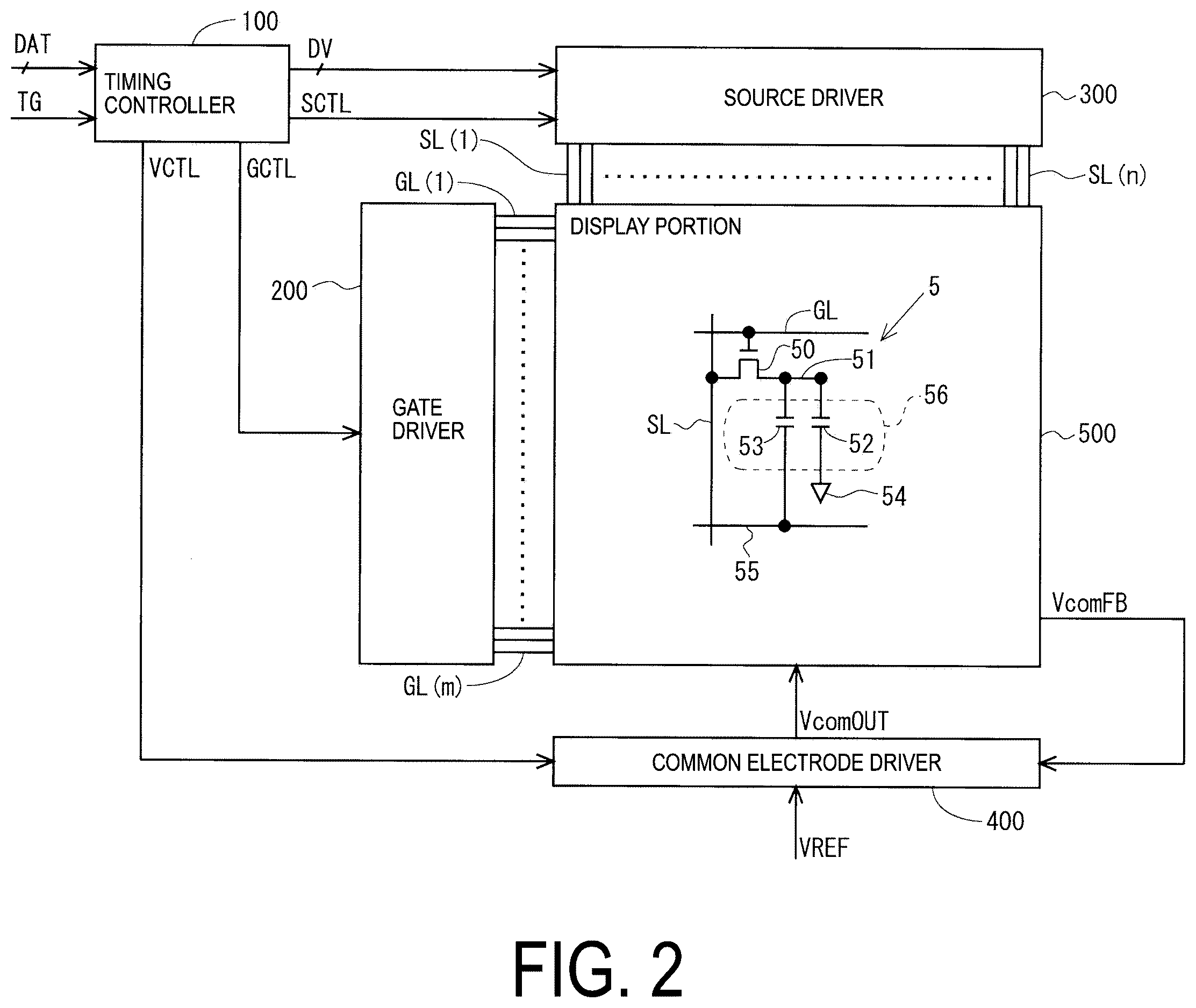 Patent US12614529 Figure 2 – Liquid crystal display (LCD) device capable of performing switching between polarity inversion driving methods without causing deterioration in display quality and driving method for he same