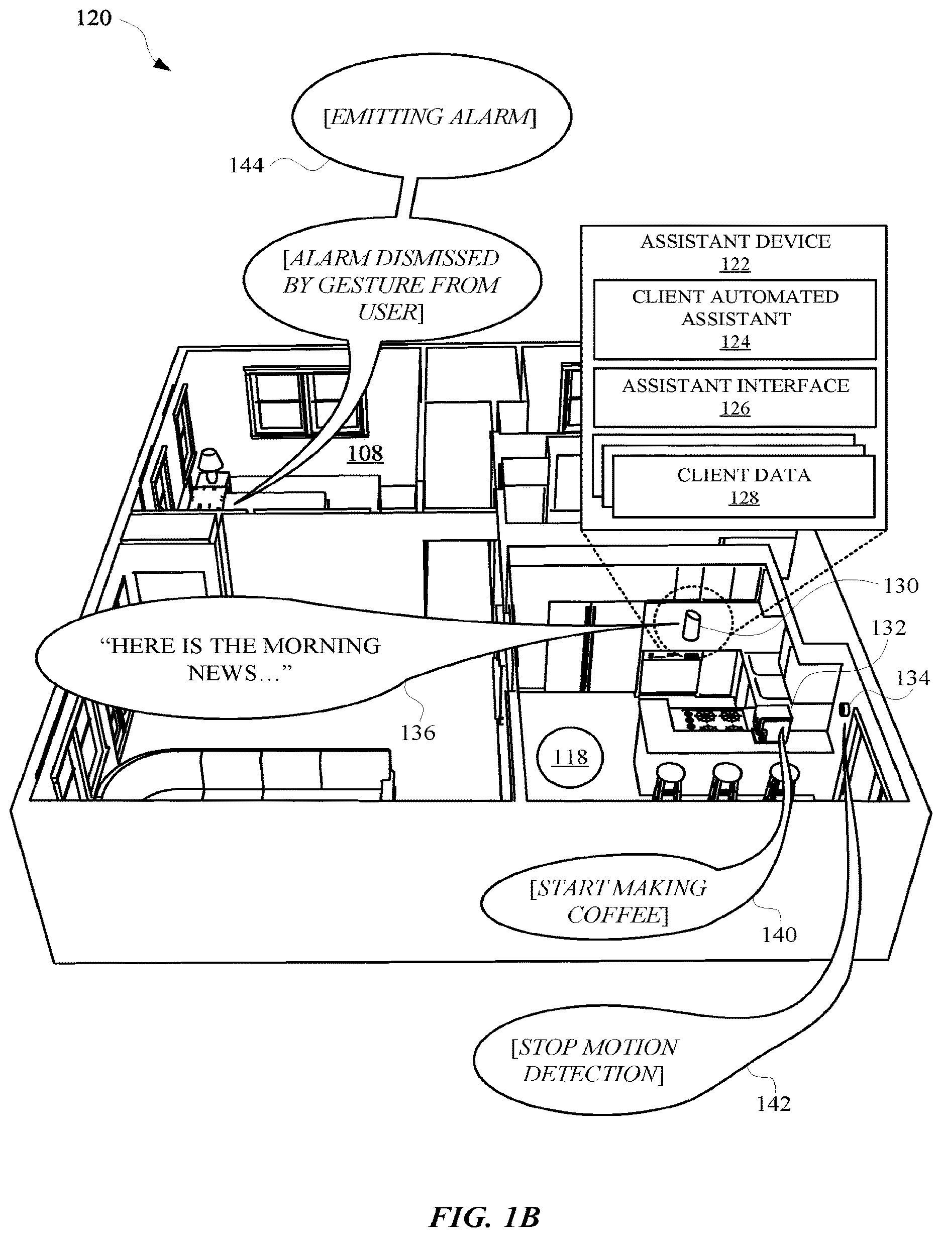 Patent US12614548 Figure 2 – Pre-emptively initializing an automated assistant routine and/or dismissing a scheduled alarm