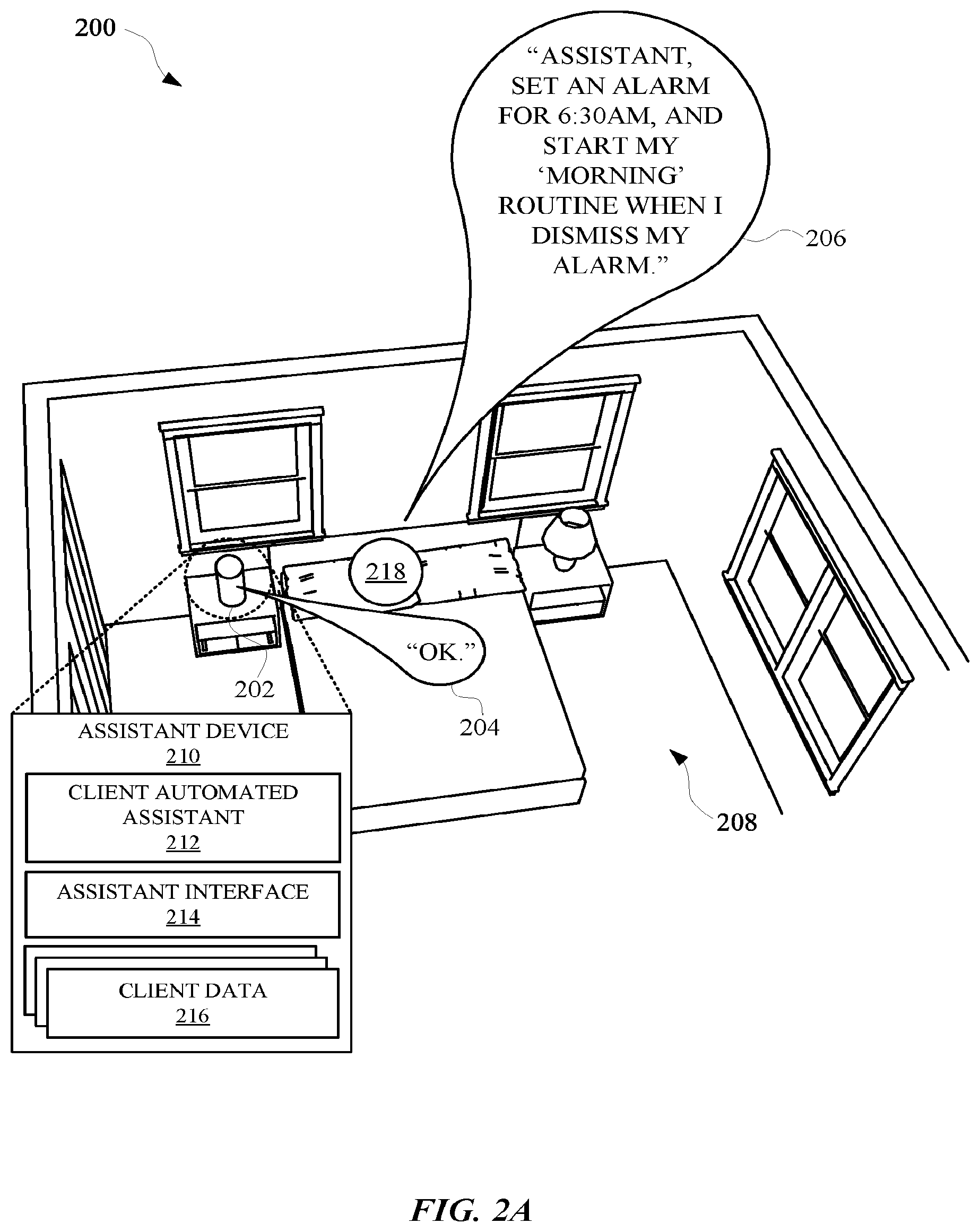 Patent US12614548 Figure 3 – Pre-emptively initializing an automated assistant routine and/or dismissing a scheduled alarm