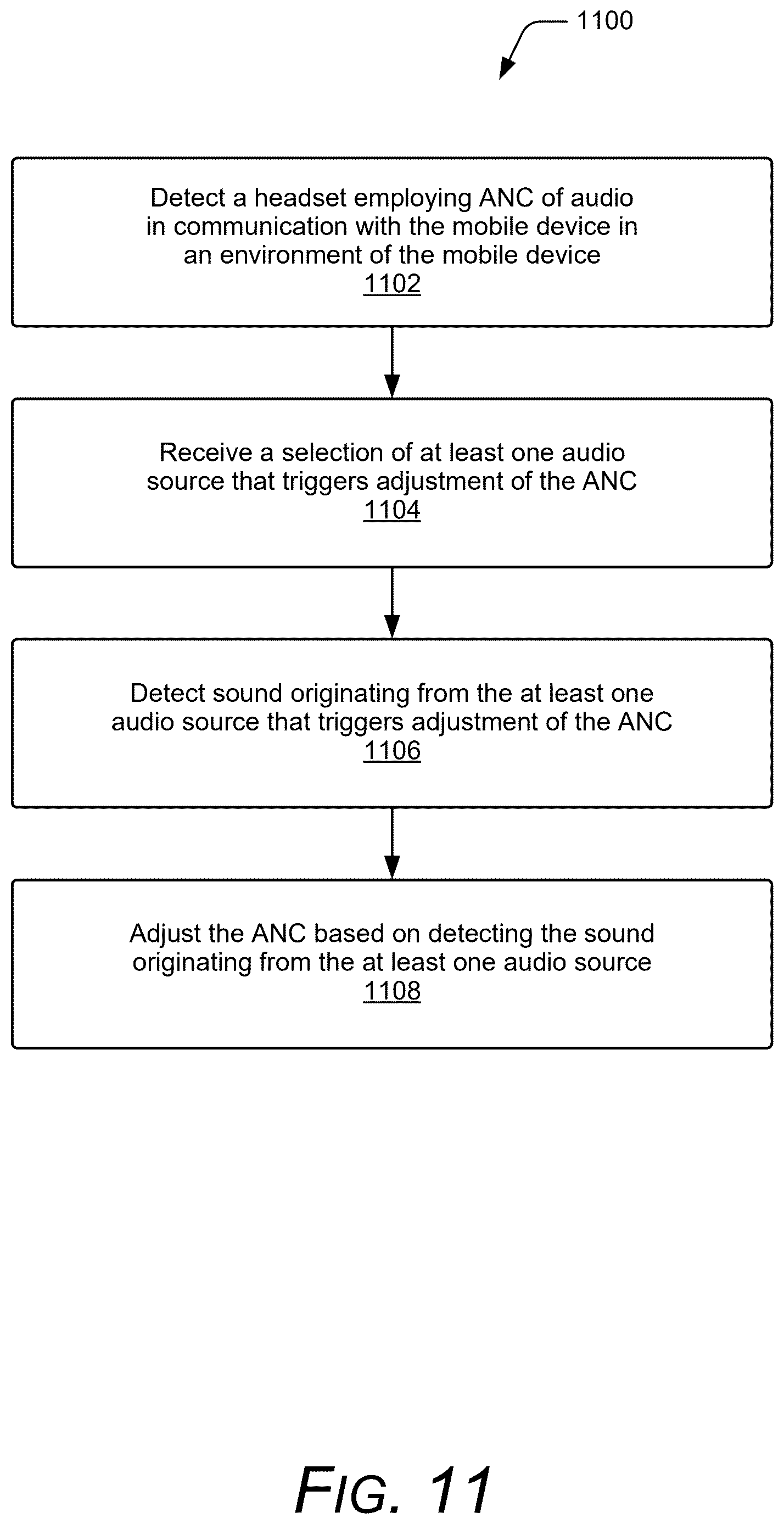 Patent US12614551 Figure 11 – Presenting relevant audio data
