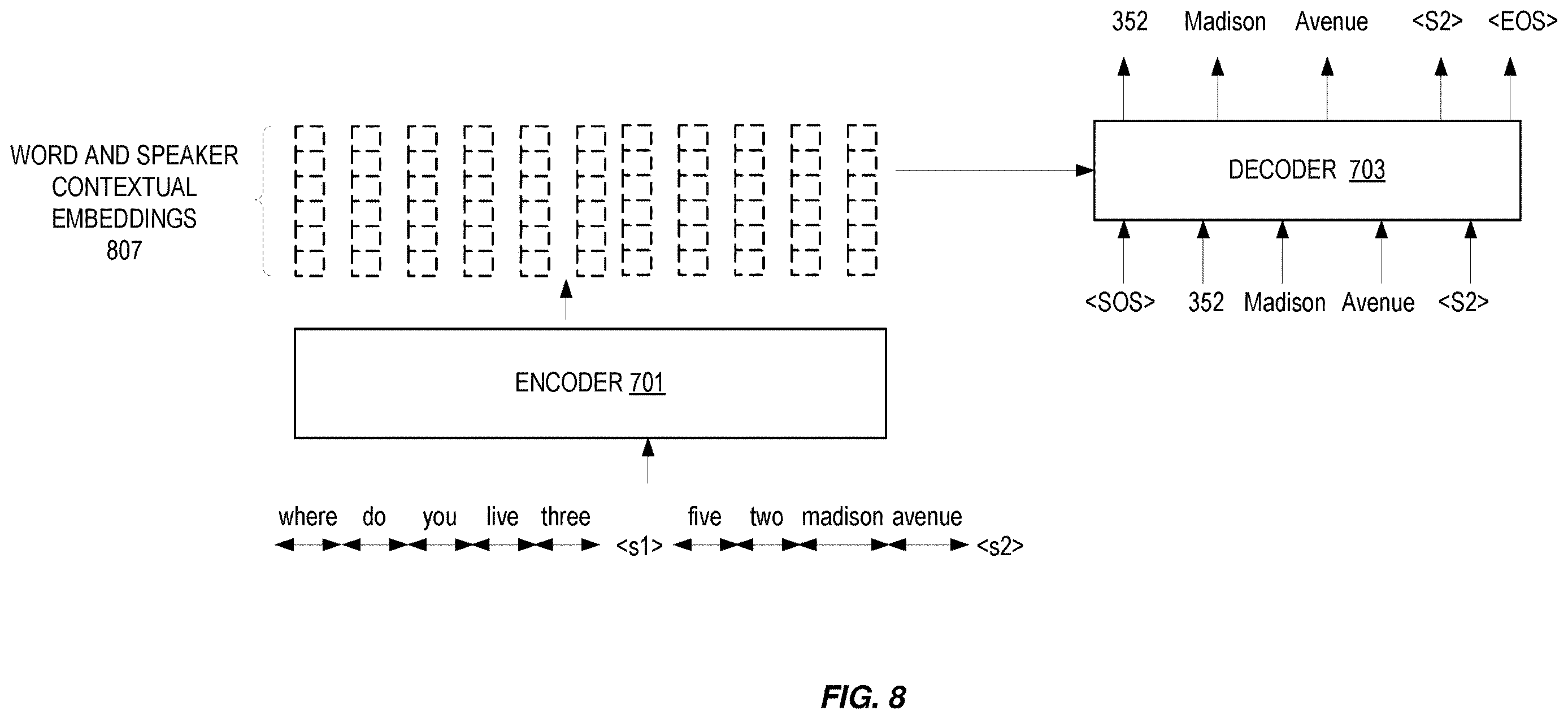 Patent US12614552 Figure 8 – Joint ASR and speaker error correction post-processing