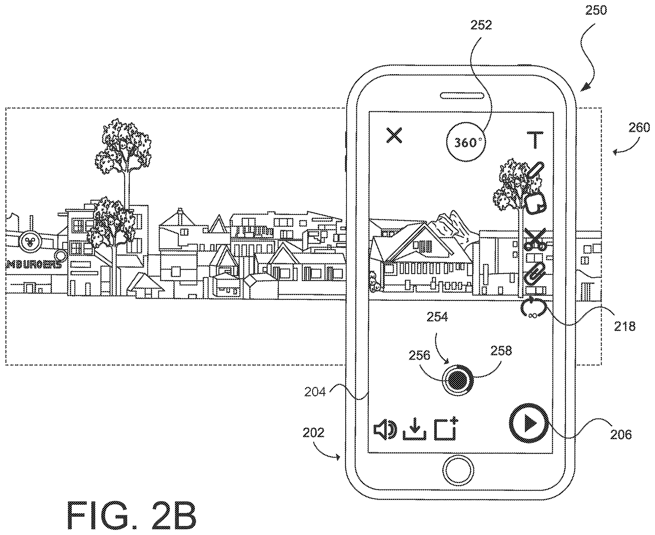 Patent US12614567 Figure 3 – Spherical video editing