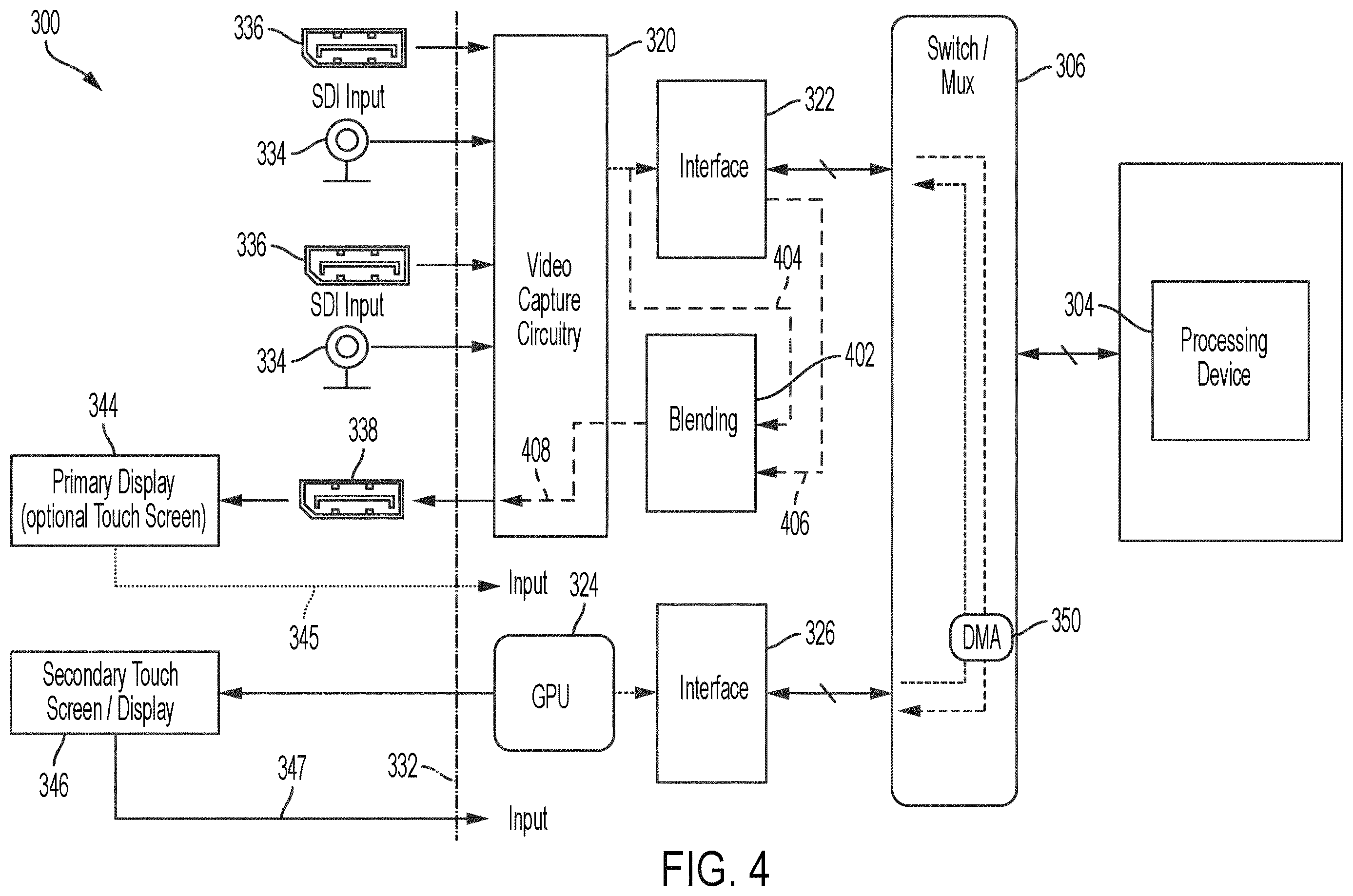 Patent US12614568 Figure 4 – Low-latency video capture and overlay