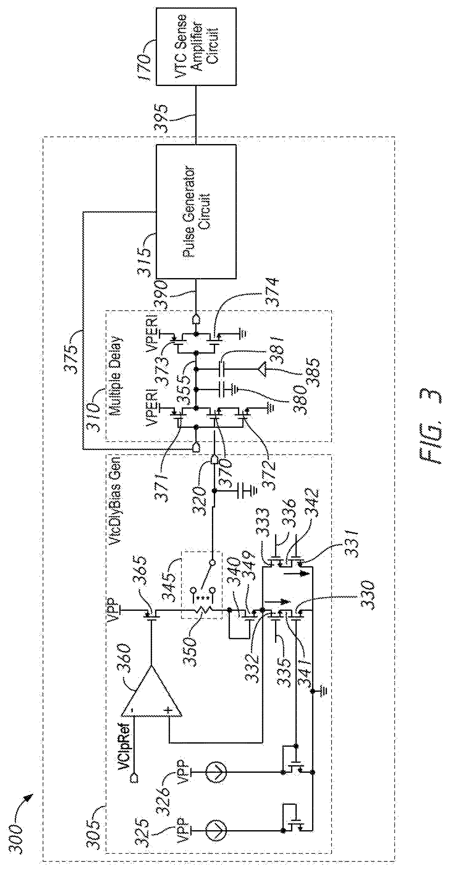 Patent US12614571 Figure 3 – Apparatuses and methods for adjusting sense amplifier voltage threshold compensation based on temperature