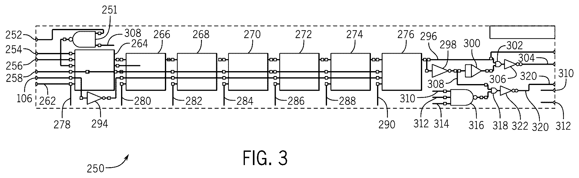 Patent US12614574 Figure 3 – Synchronous input buffer control using a ripple counter