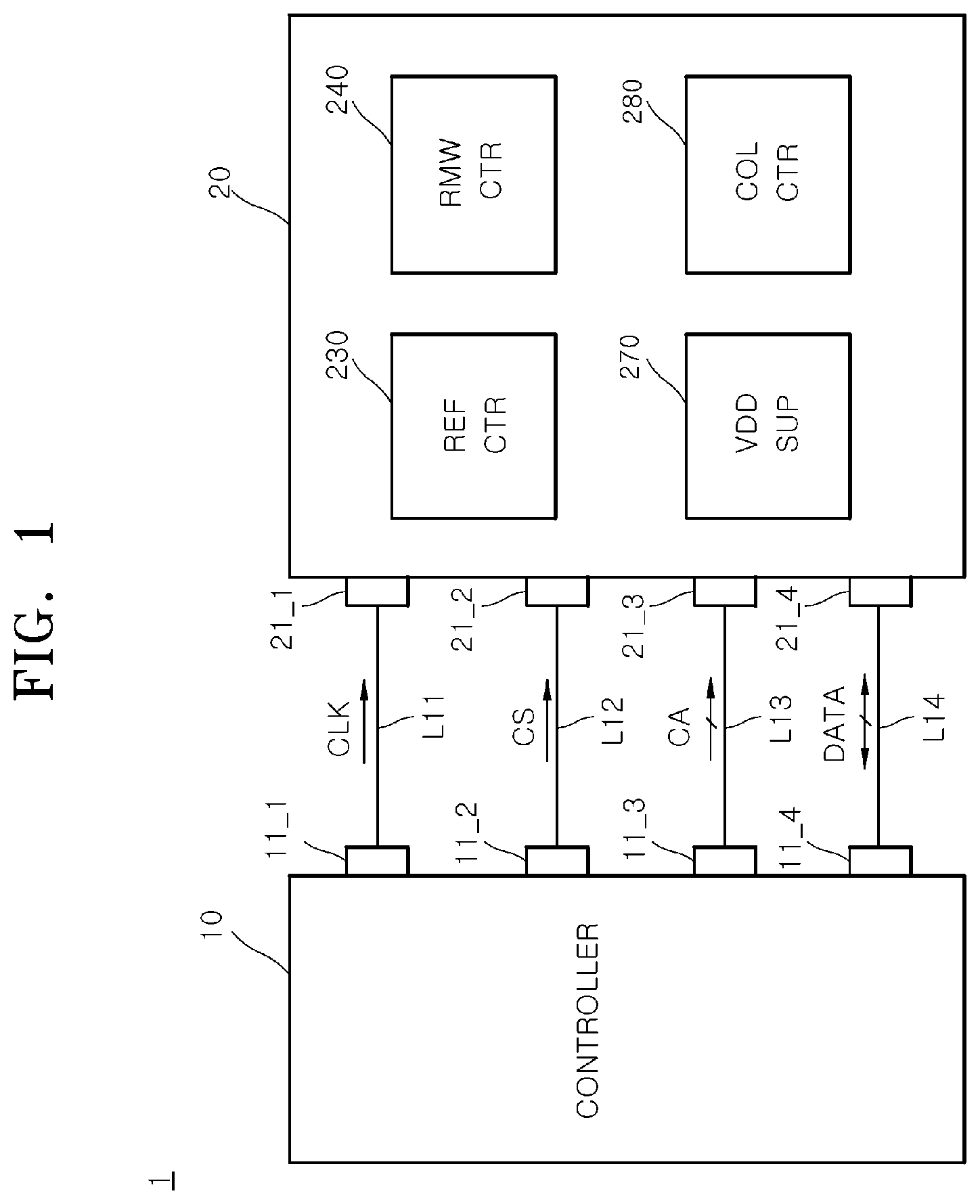 Patent US12614579 Figure 1 – Semiconductor system for performing read-modify-write operation