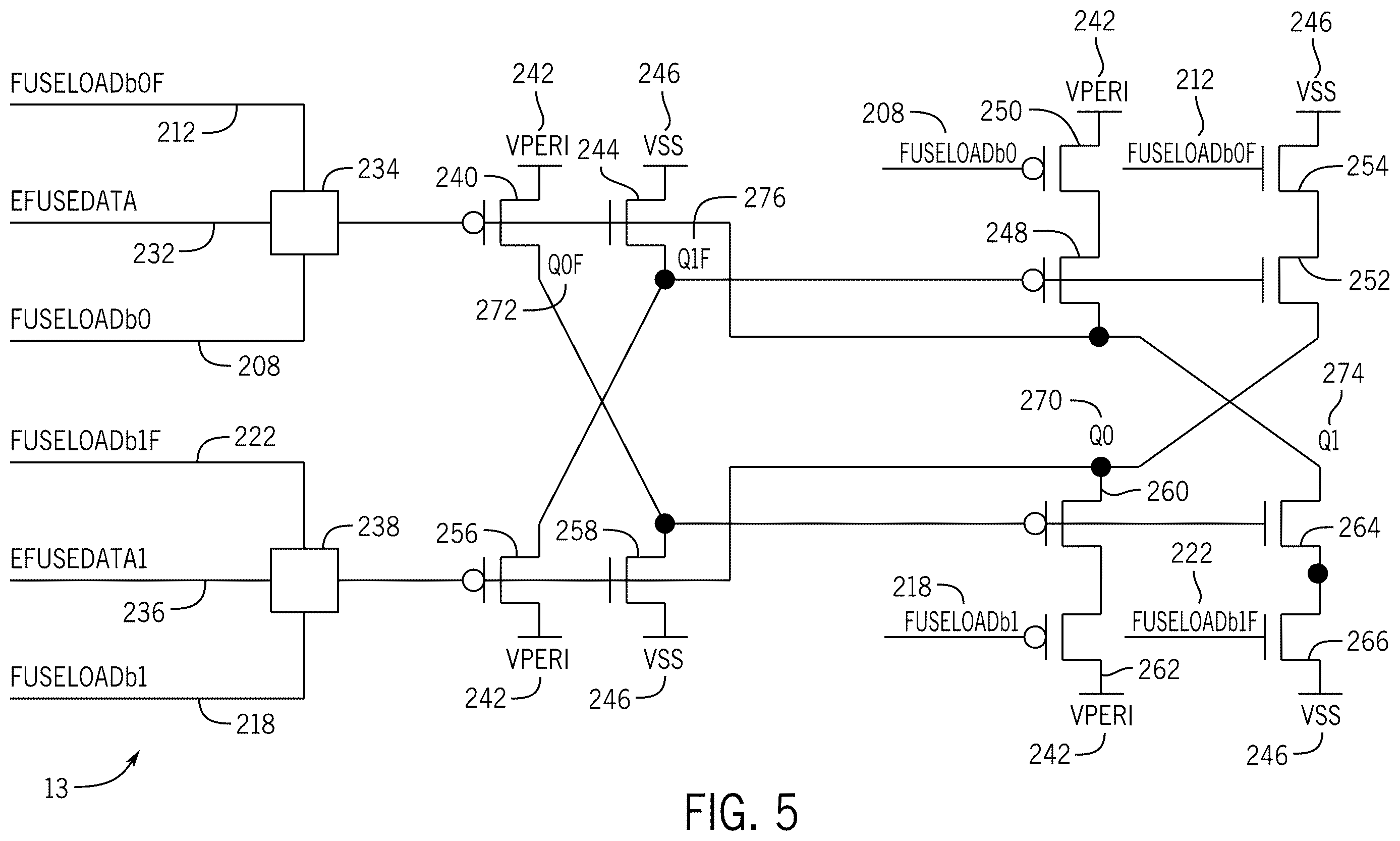 Patent US12614581 Figure 5 – Staggered write control for dual-interlocked cells