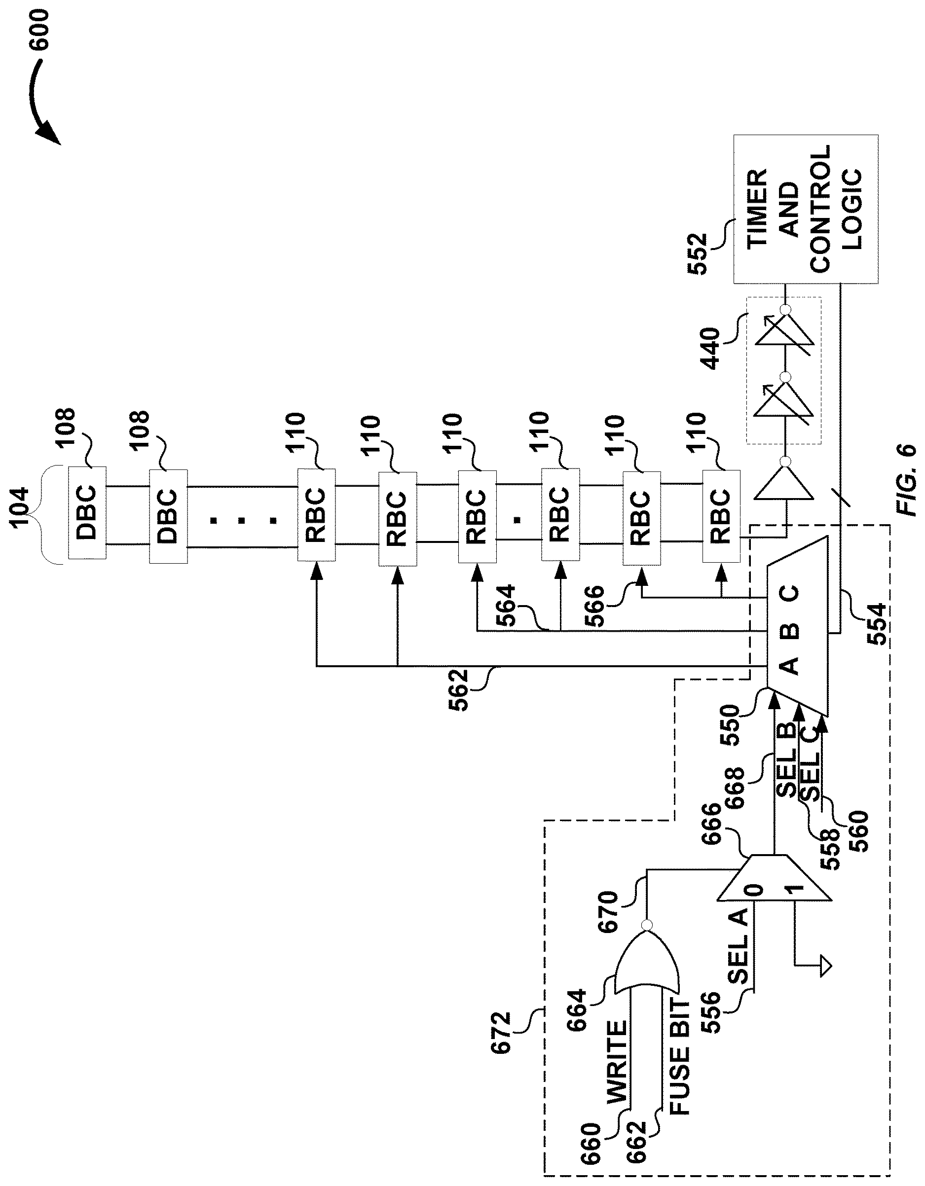 Patent US12614586 Figure 5 – Variation tolerant reconfigurable replica bitline circuits