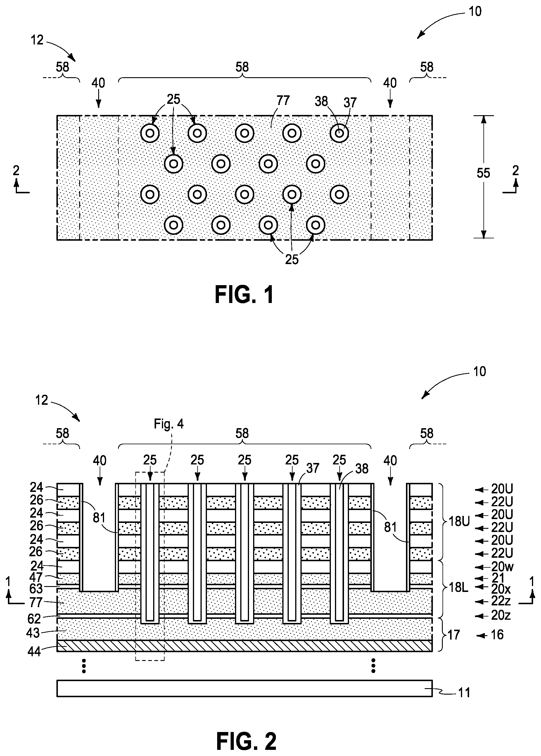 Patent US12614590 Figure 1 – Memory arrays comprising strings of memory cells and methods used in forming a memory array comprising strings of memory cells
