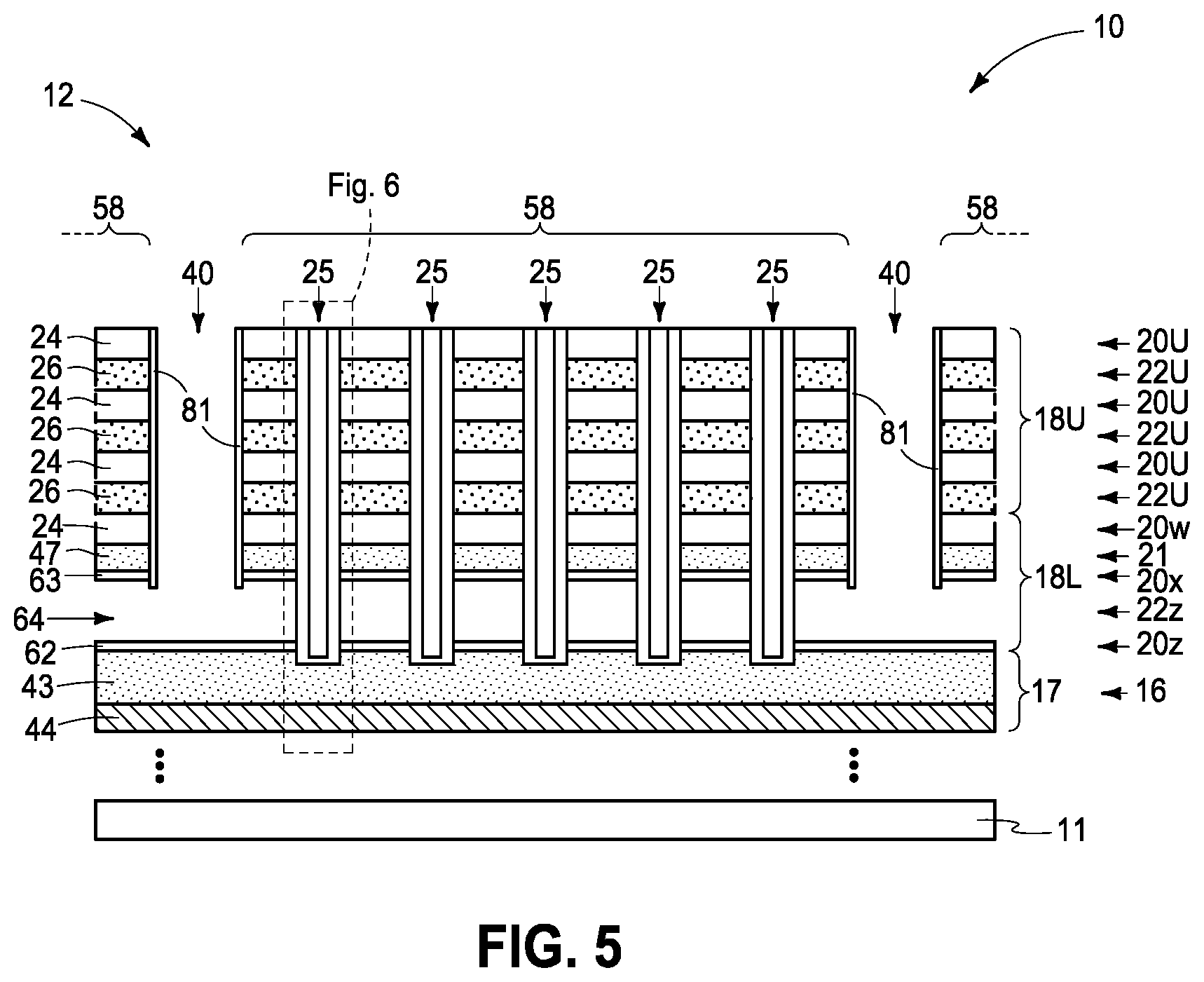 Patent US12614590 Figure 3 – Memory arrays comprising strings of memory cells and methods used in forming a memory array comprising strings of memory cells