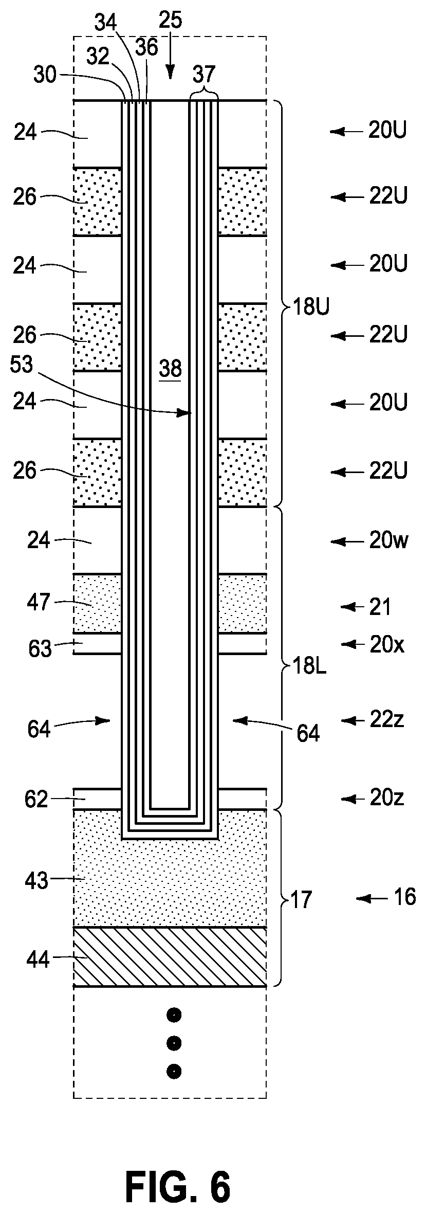 Patent US12614590 Figure 4 – Memory arrays comprising strings of memory cells and methods used in forming a memory array comprising strings of memory cells