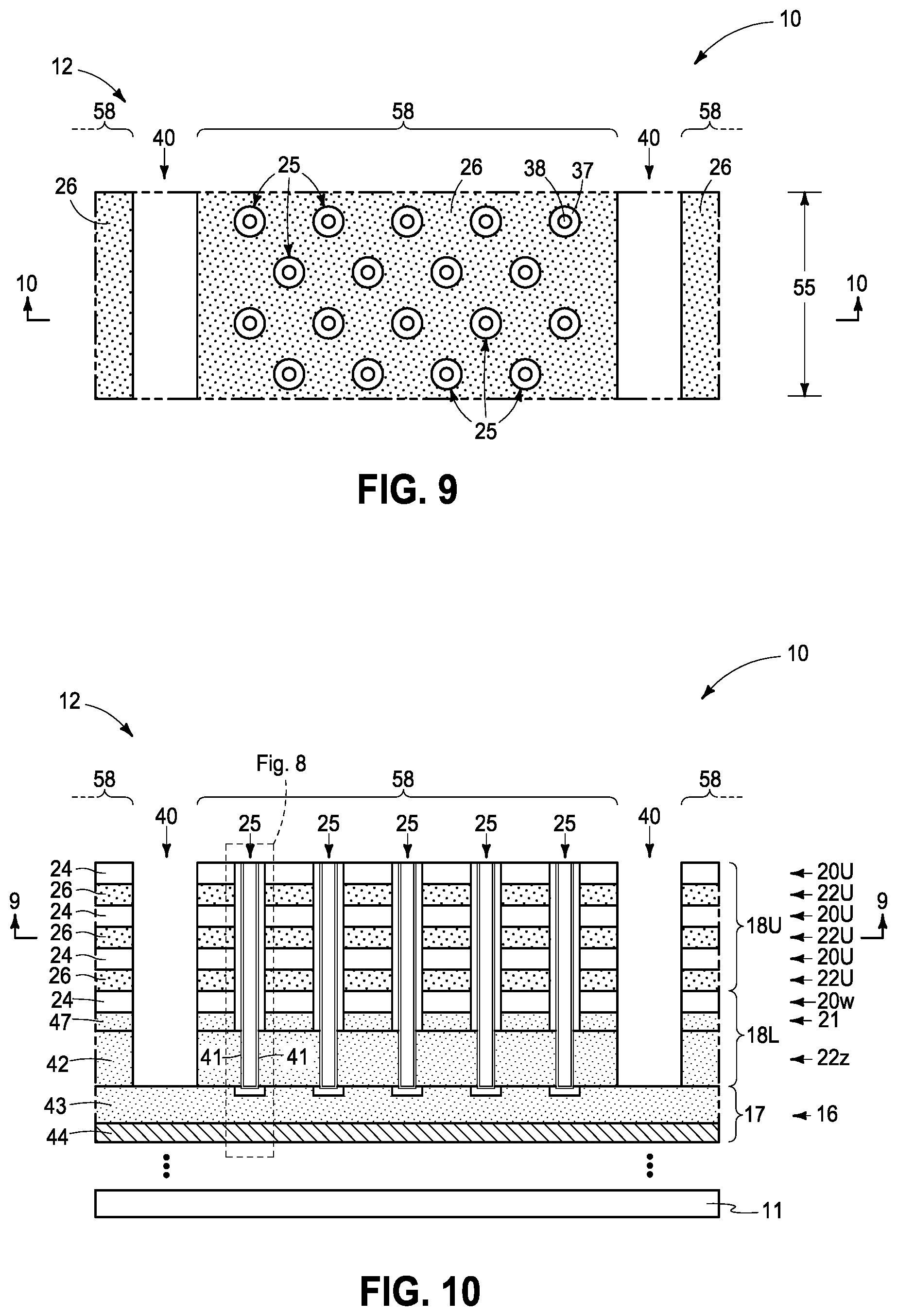 Patent US12614590 Figure 7 – Memory arrays comprising strings of memory cells and methods used in forming a memory array comprising strings of memory cells