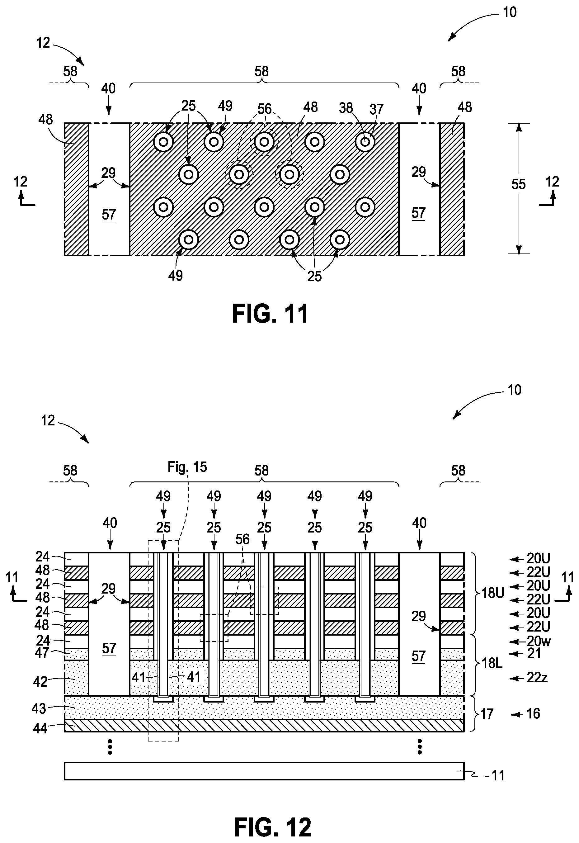 Patent US12614590 Figure 8 – Memory arrays comprising strings of memory cells and methods used in forming a memory array comprising strings of memory cells