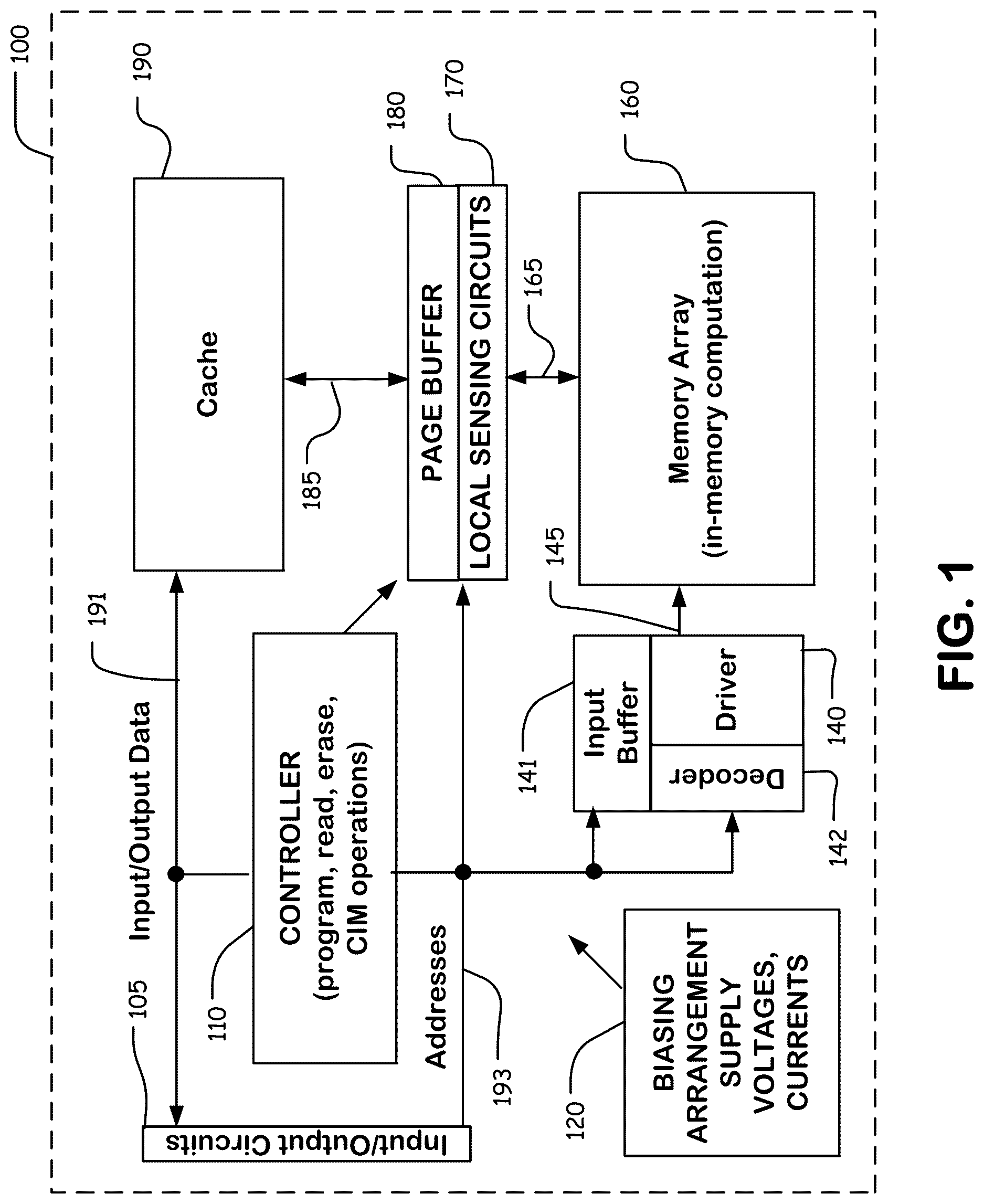 Patent US12614595 Figure 1 – Memory sensing with global counter