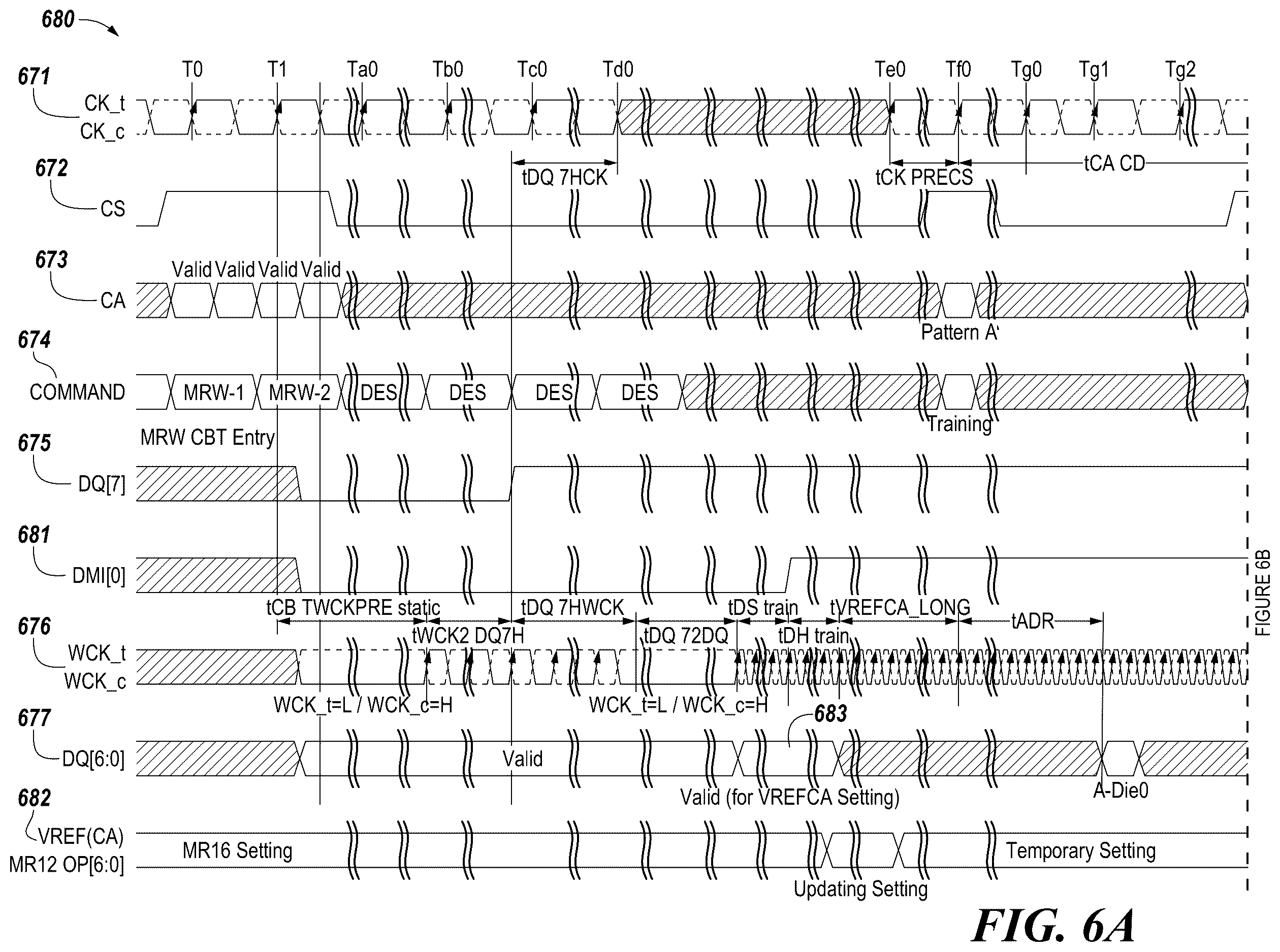 Patent US12614605 Figure 8 – Sequential access to linked memory dice for bus training