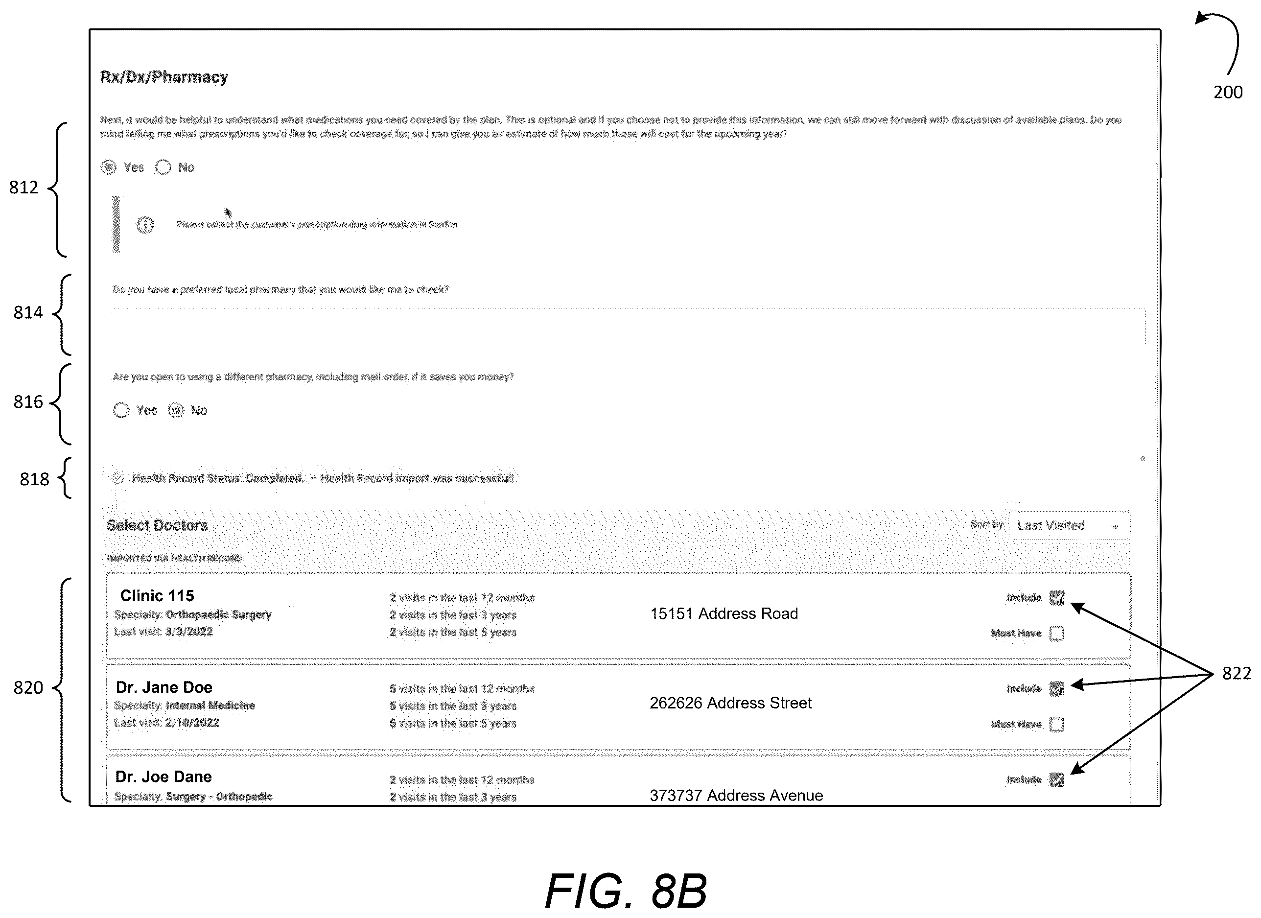 Patent US12614618 Figure 10 – Interactive agent interface and optimized health plan ranking