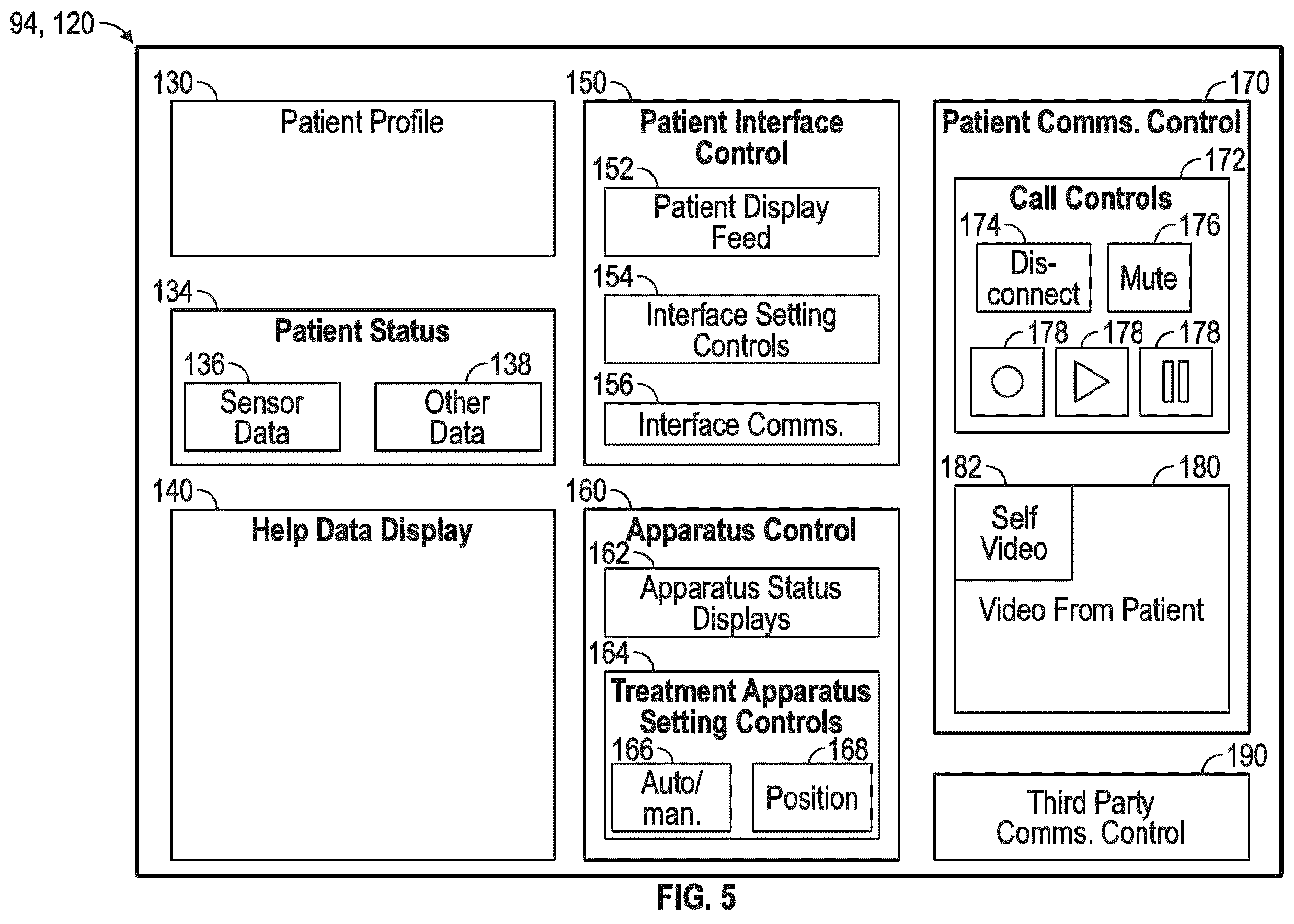 Patent US12614622 Figure 5 – Rowing machines, systems including rowing machines, and methods for using rowing machines to perform treatment plans for rehabilitation