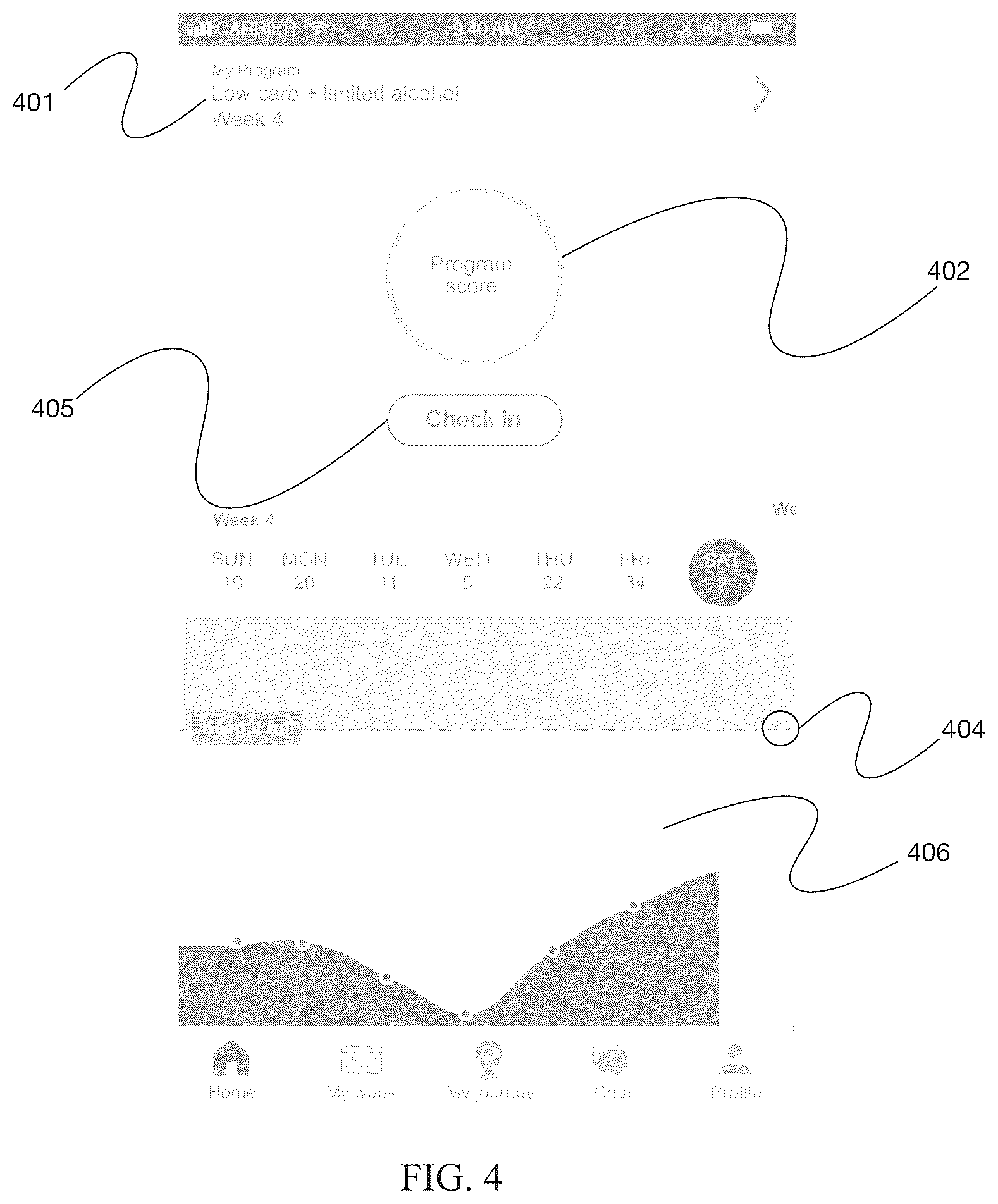Patent US12614625 Figure 4 – Health monitoring and coaching system