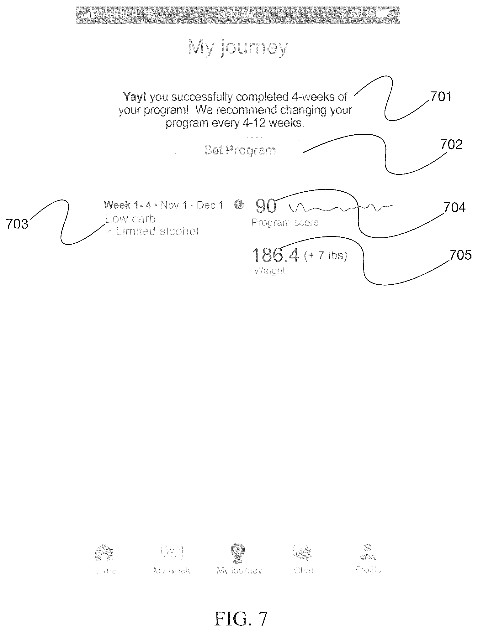 Patent US12614625 Figure 7 – Health monitoring and coaching system