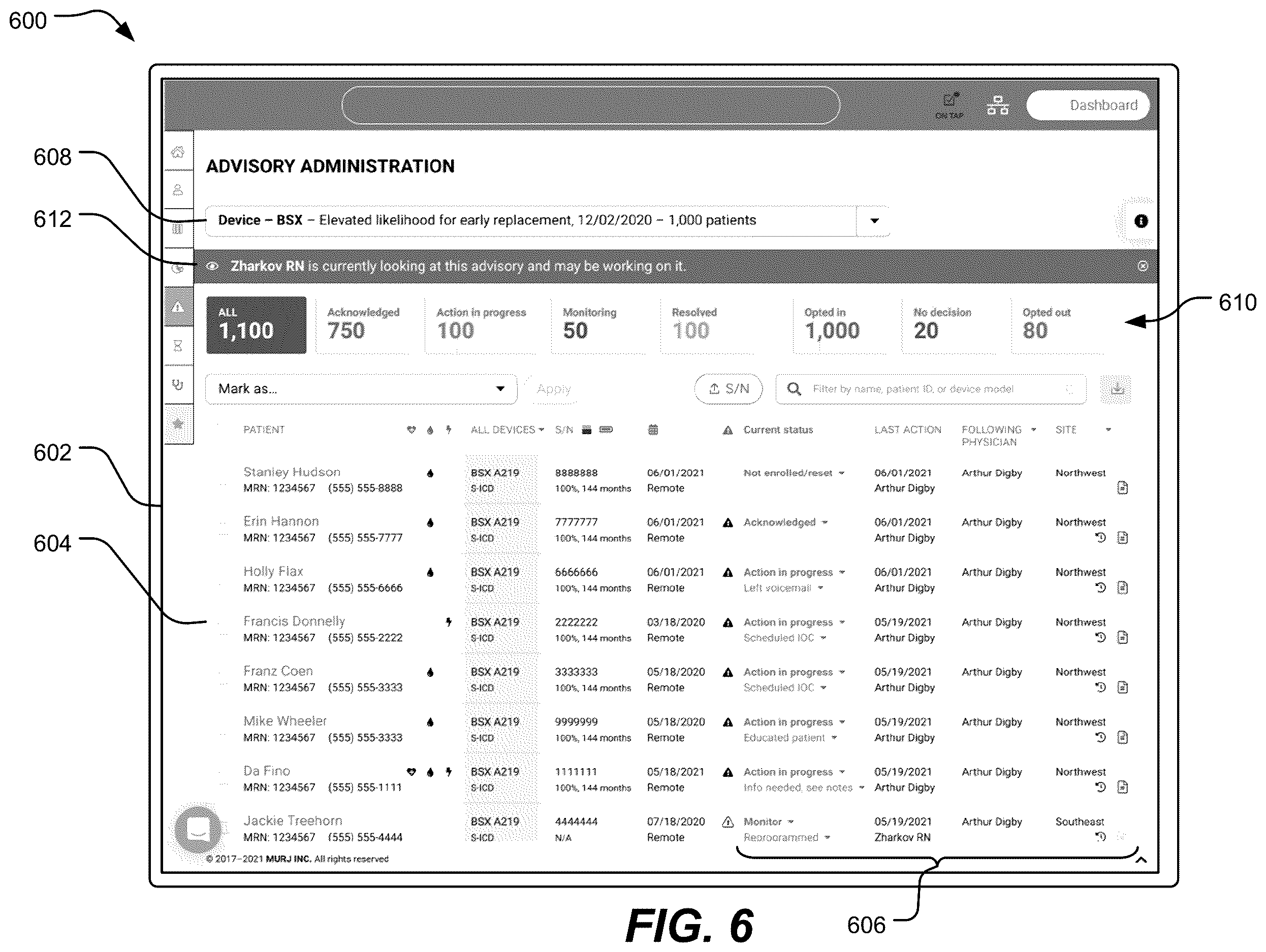 Patent US12614632 Figure 7 – Systems and methods to distribute cardiac device advisory data