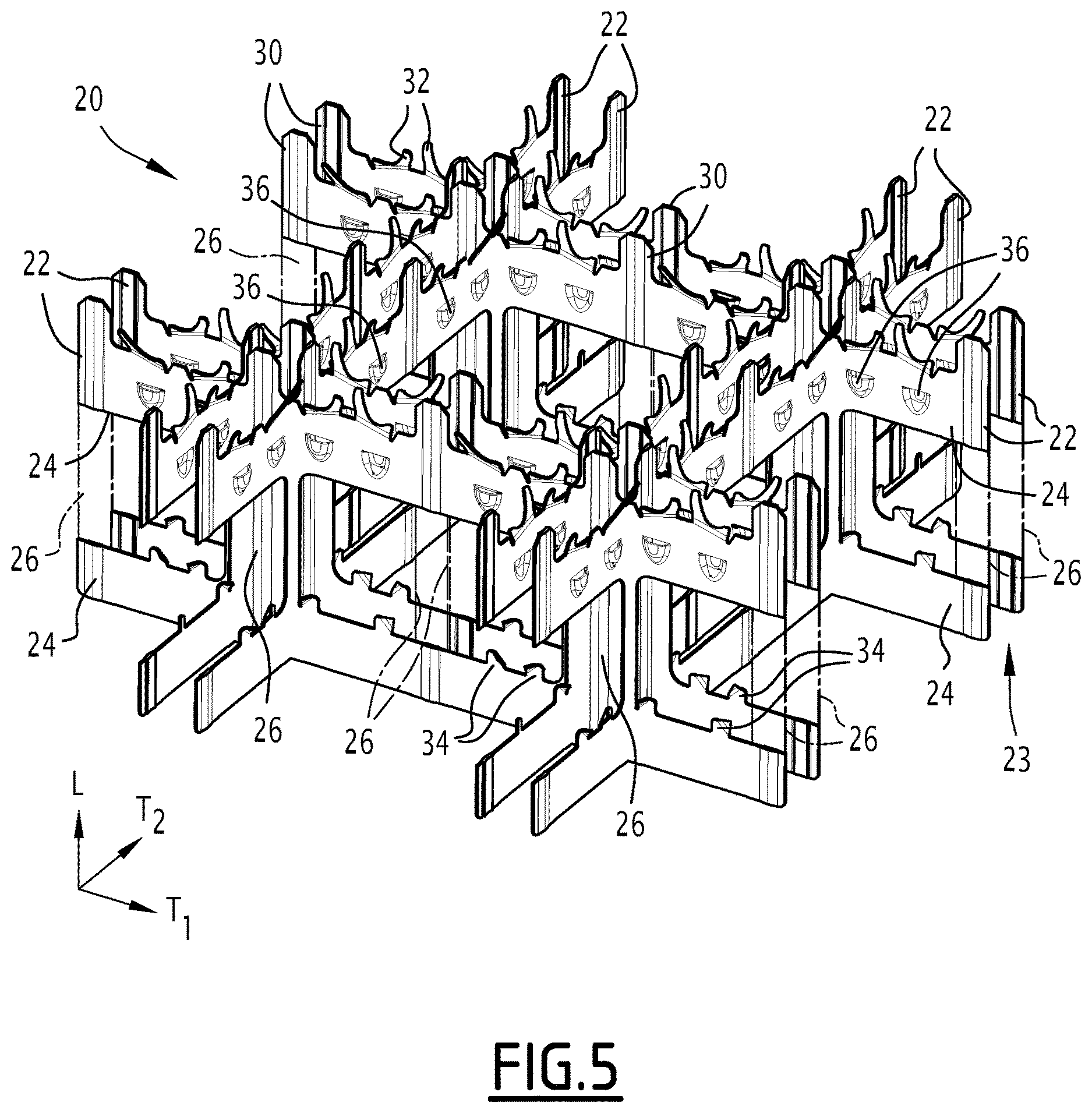 Patent US12614642 Figure 5 – Nuclear fuel assembly with a reinforcement device