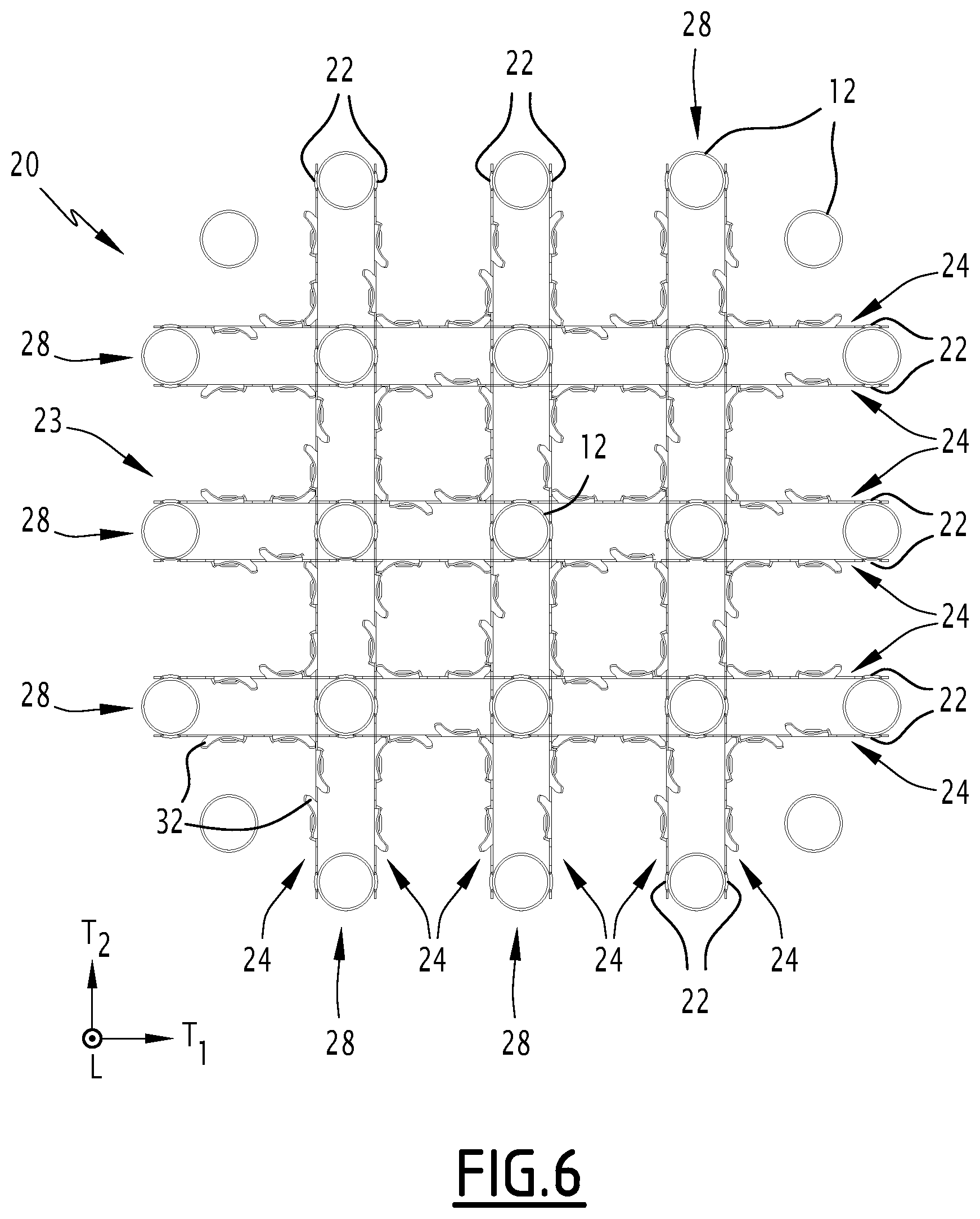 Patent US12614642 Figure 6 – Nuclear fuel assembly with a reinforcement device