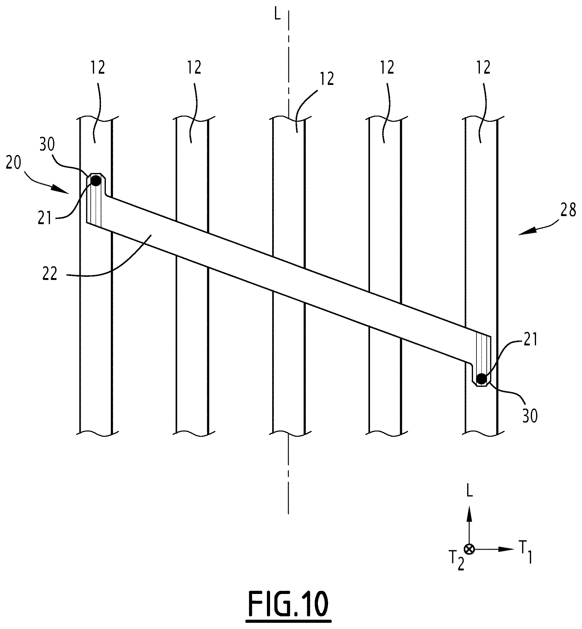 Patent US12614642 Figure 10 – Nuclear fuel assembly with a reinforcement device