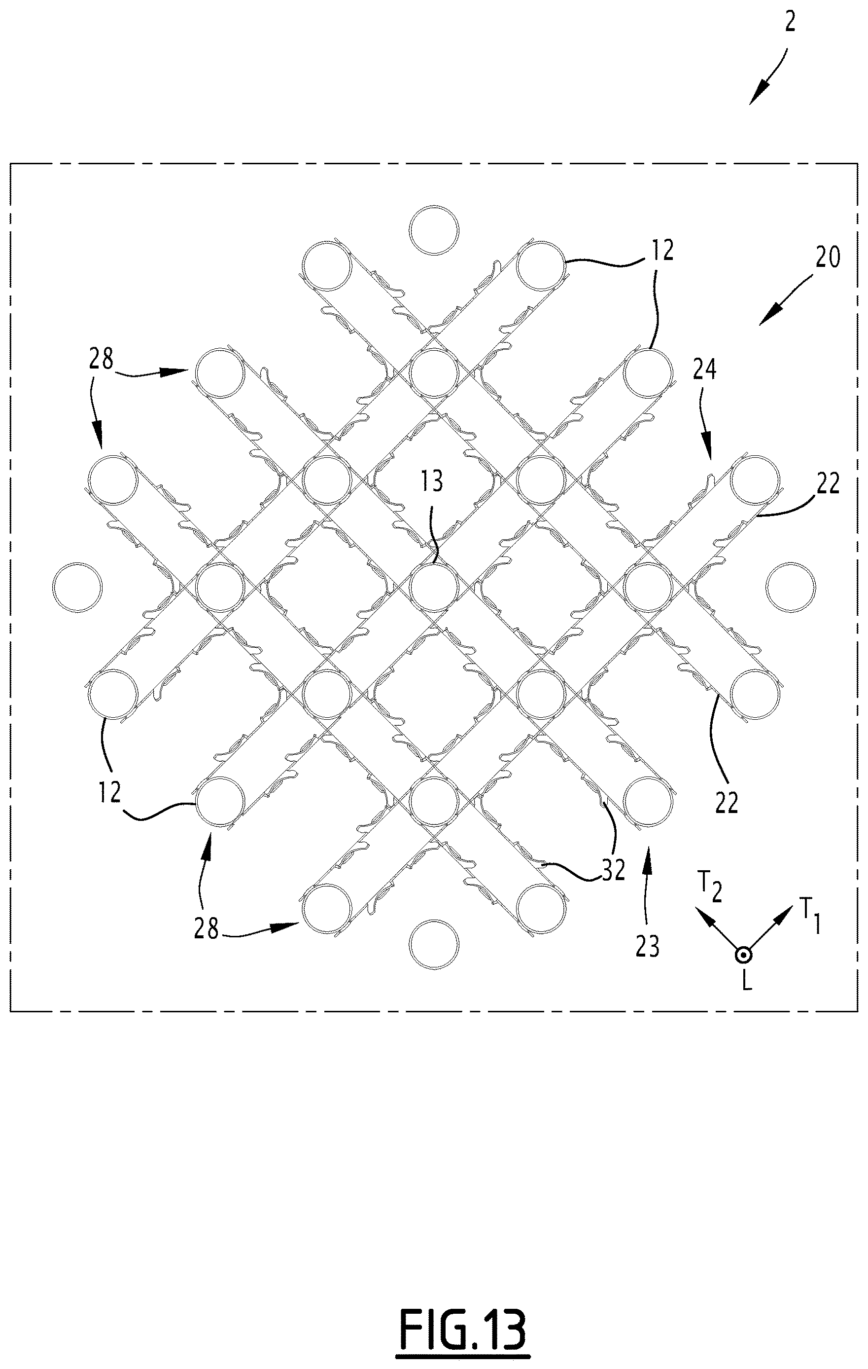 Patent US12614642 Figure 13 – Nuclear fuel assembly with a reinforcement device