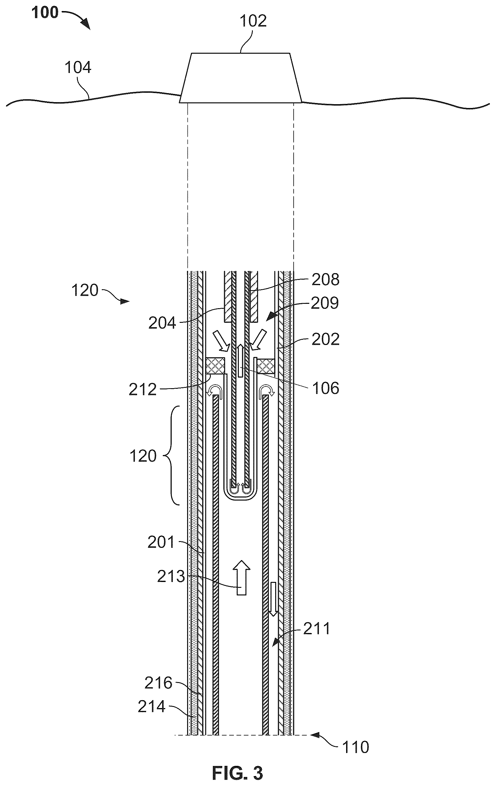 Patent US12614643 Figure 3 – Nuclear reactor system inside a borehole