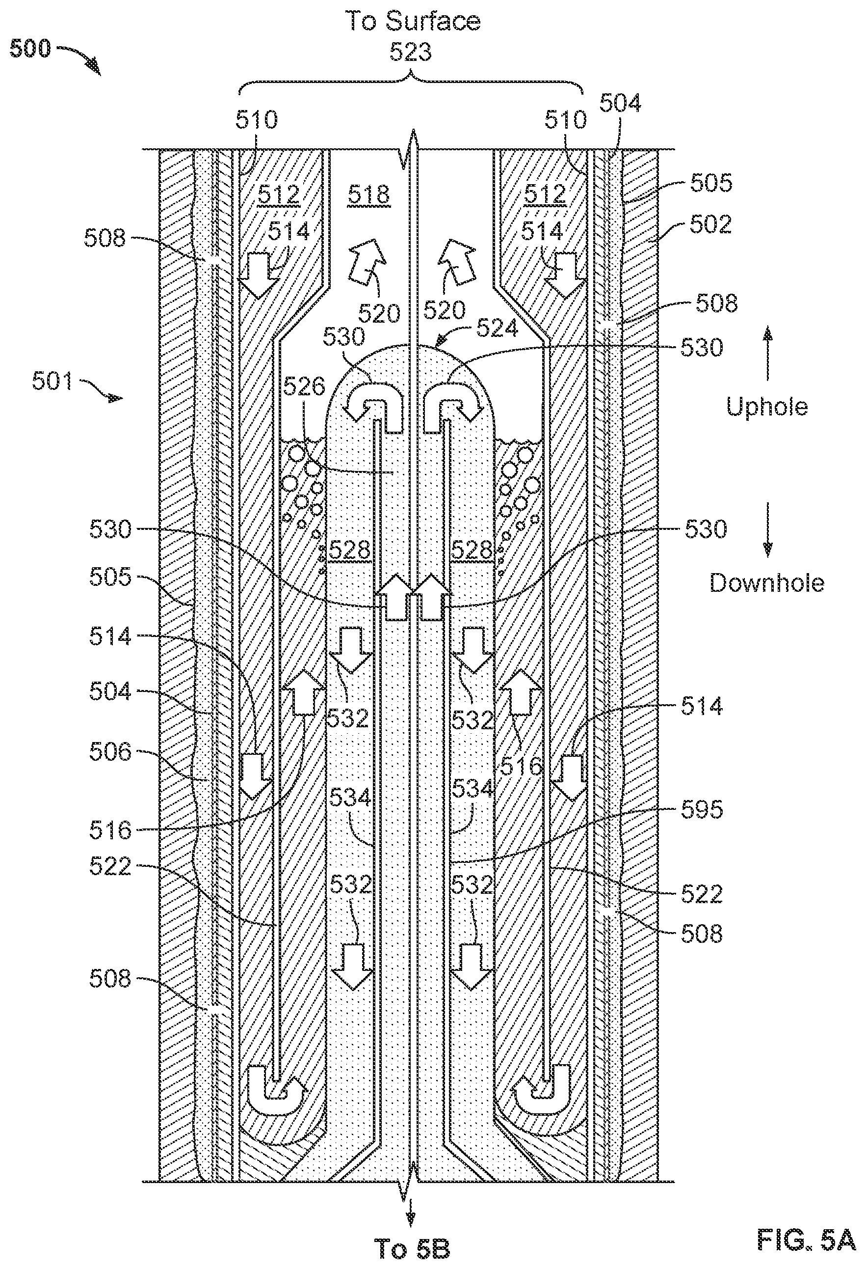 Patent US12614643 Figure 5 – Nuclear reactor system inside a borehole