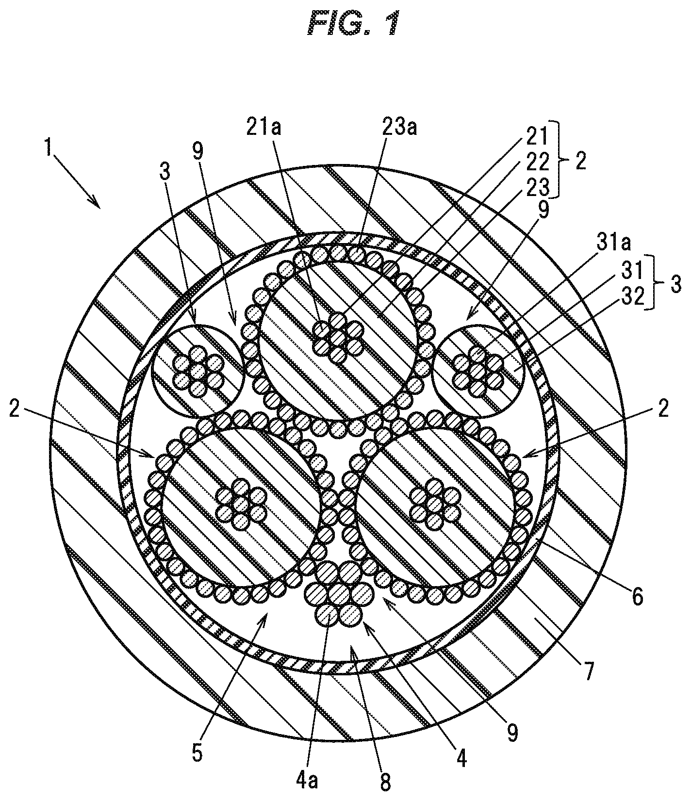 Patent US12614650 Figure 1 – Composite cable