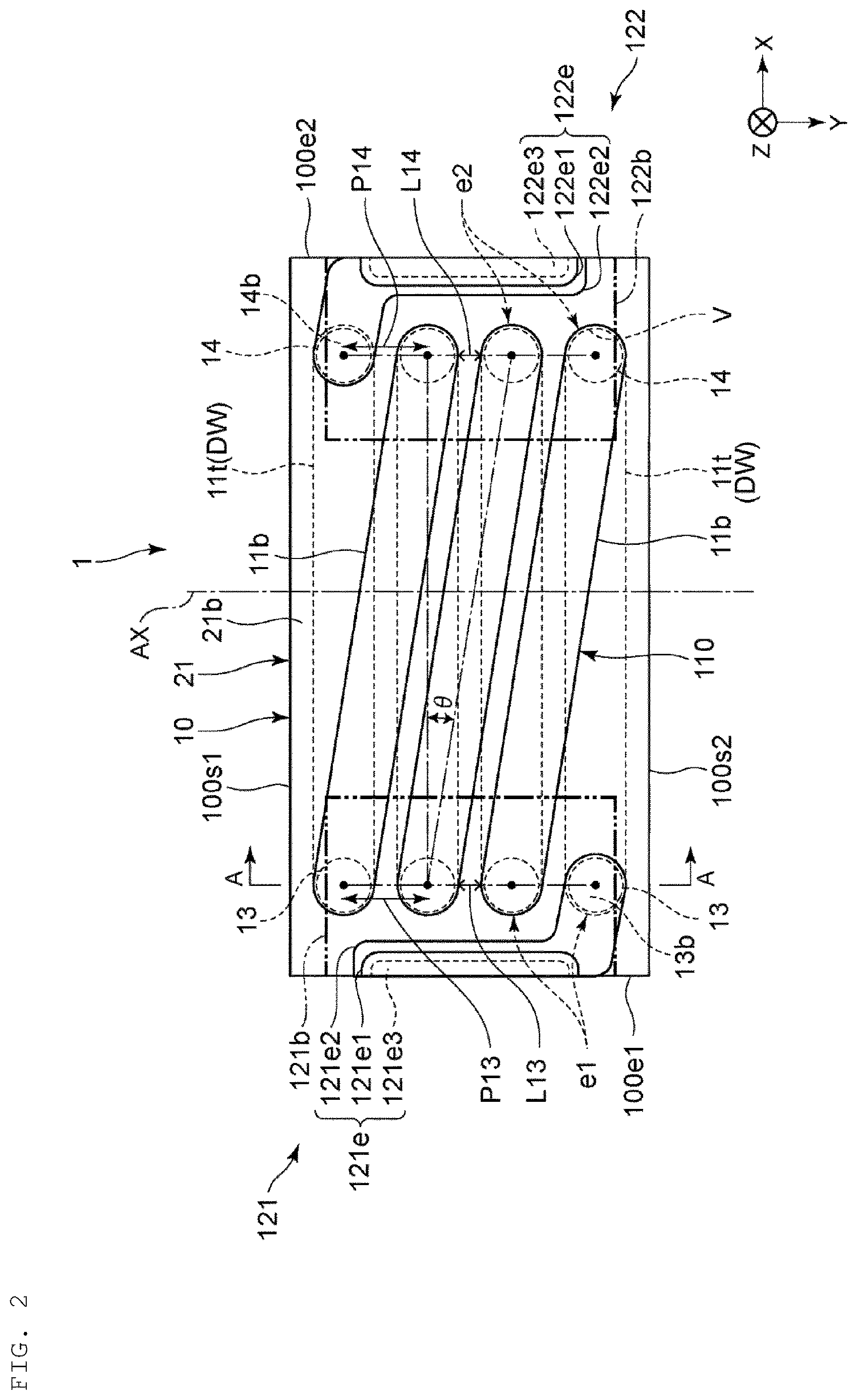 Patent US12614660 Figure 2 – Inductor component and mounting structure of inductor component