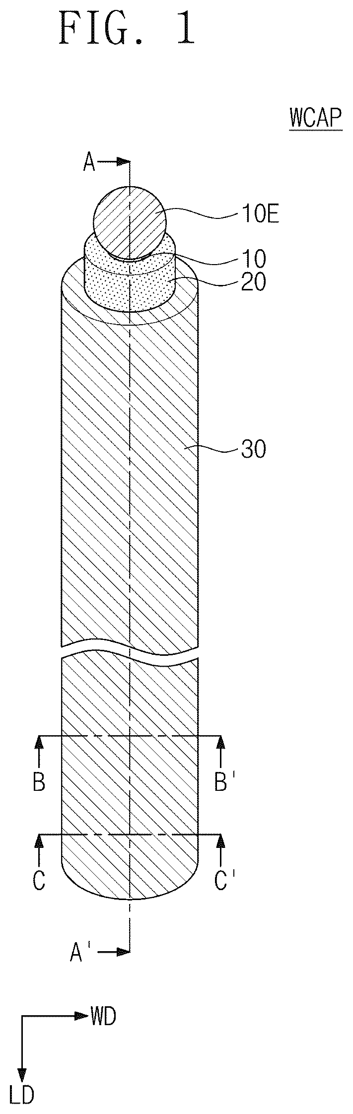 Patent US12614667 Figure 1 – Capacitor wire having porous structure in dielectric line and electronic device including the same